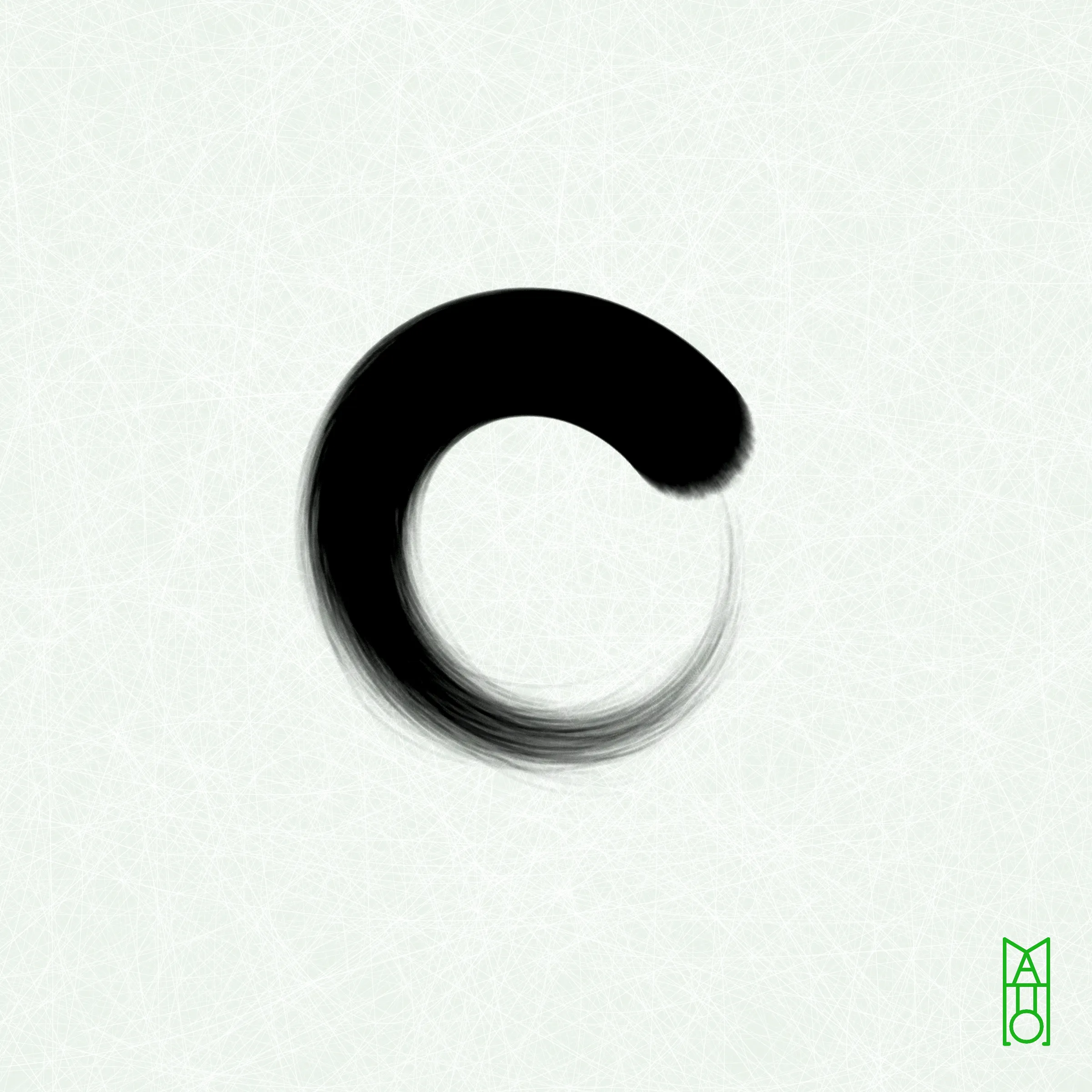 In Zen, ensō is a symbol that represents elegance and enlightenment. It is typically painted by hand in an uninhibited way, allowing for unexpected and beautiful results. Inspired by sumi-e (ink wash painting), this project mimics the practice of painting an ensō in ink by utilizing p5.js. Each generated image uses values from a unique transaction hash to determine paper, brush, ink, the quantity of ink held by each bristle, how quickly the ink flows, and more—all with the goal of creating a simple yet serendipitous painting.