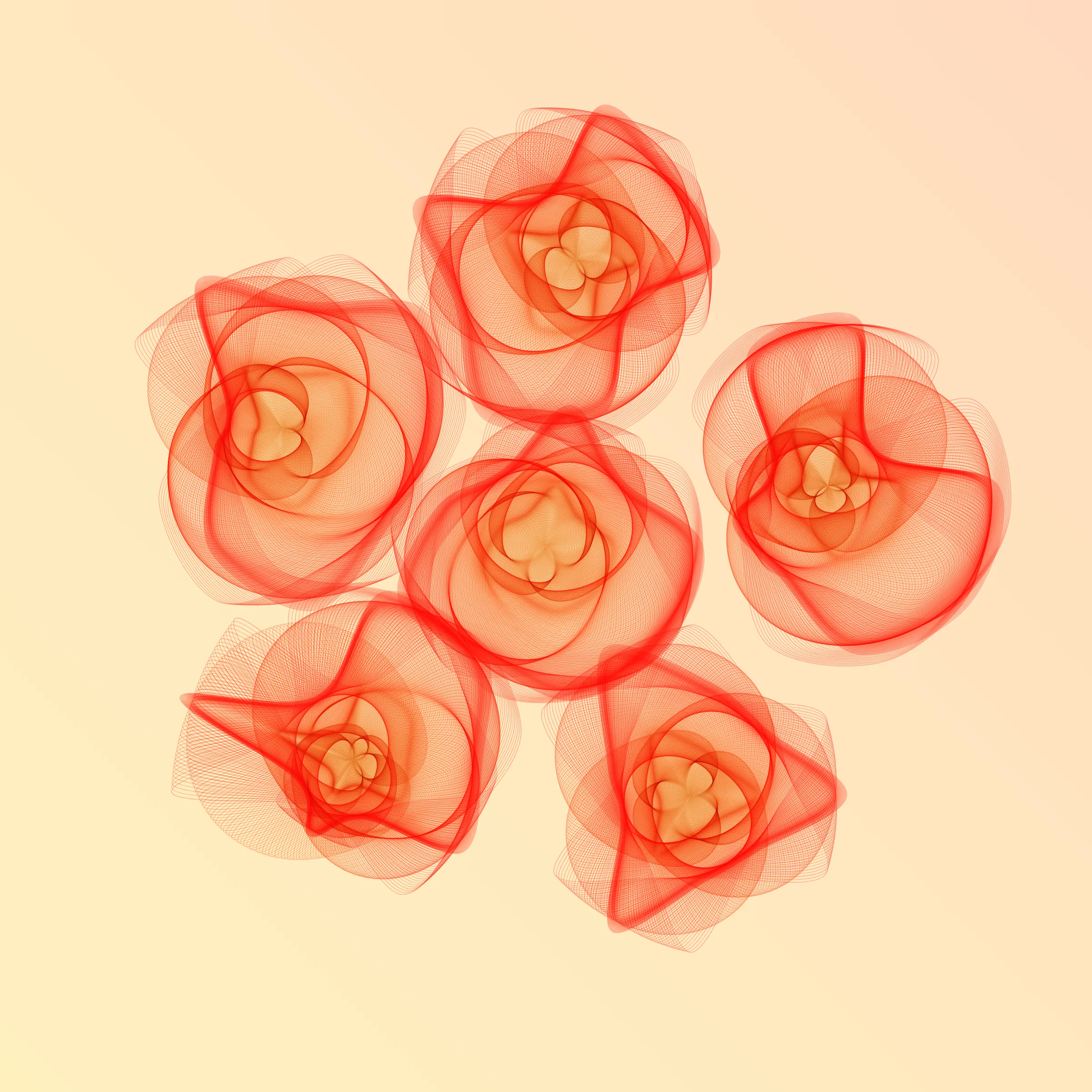 Beautiful bouquets of generative flowers, with fascinating diversity in numbers, shapes and colour combinations. Each one has its own personality, its own character, and is always stunning and surprising, as you can expect with flowers in their natural form.