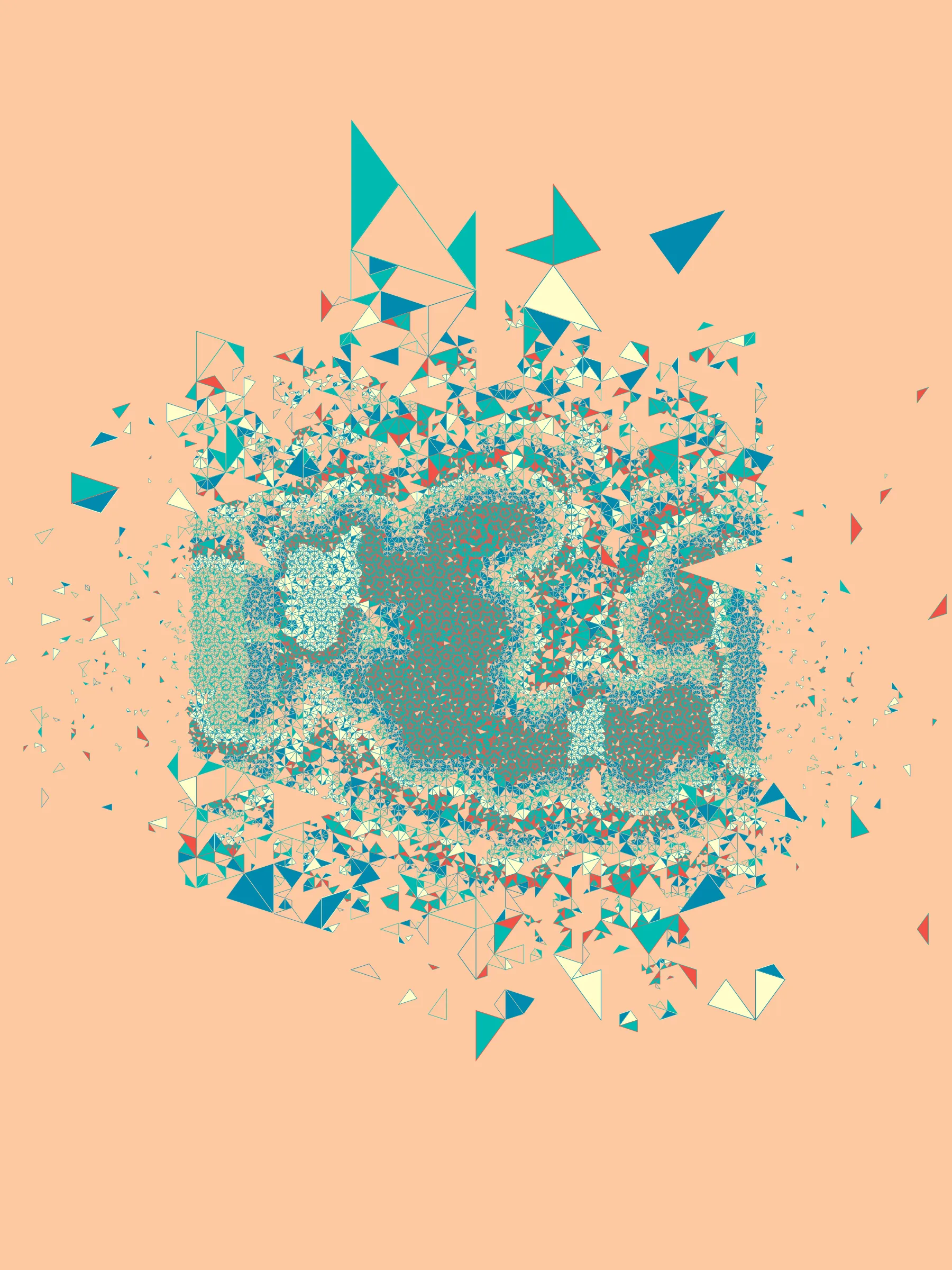 Ode to Penrose is a celebration of the natural beauty of aperiodic tilings, especially of the ones discovered by Sir Roger Penrose. These tilings lie at the intersection of complex mathematical problems and gorgeous visual aesthetics arising from finite amounts of simple objects.

This project introduces novel ways to use Penrose tiles. Unlike in traditional deterministic usage of these tiles, stochasticity plays a very important part of the script. Randomness can affect things like the total amount of the tiles used, their orientation, coloring, and size. Familiar patterns can be witnessed in some outputs and yet they are completely absent in others. Despite this, perhaps surprisingly, each output could be completed into a traditional Penrose tiling without erasing any lines.