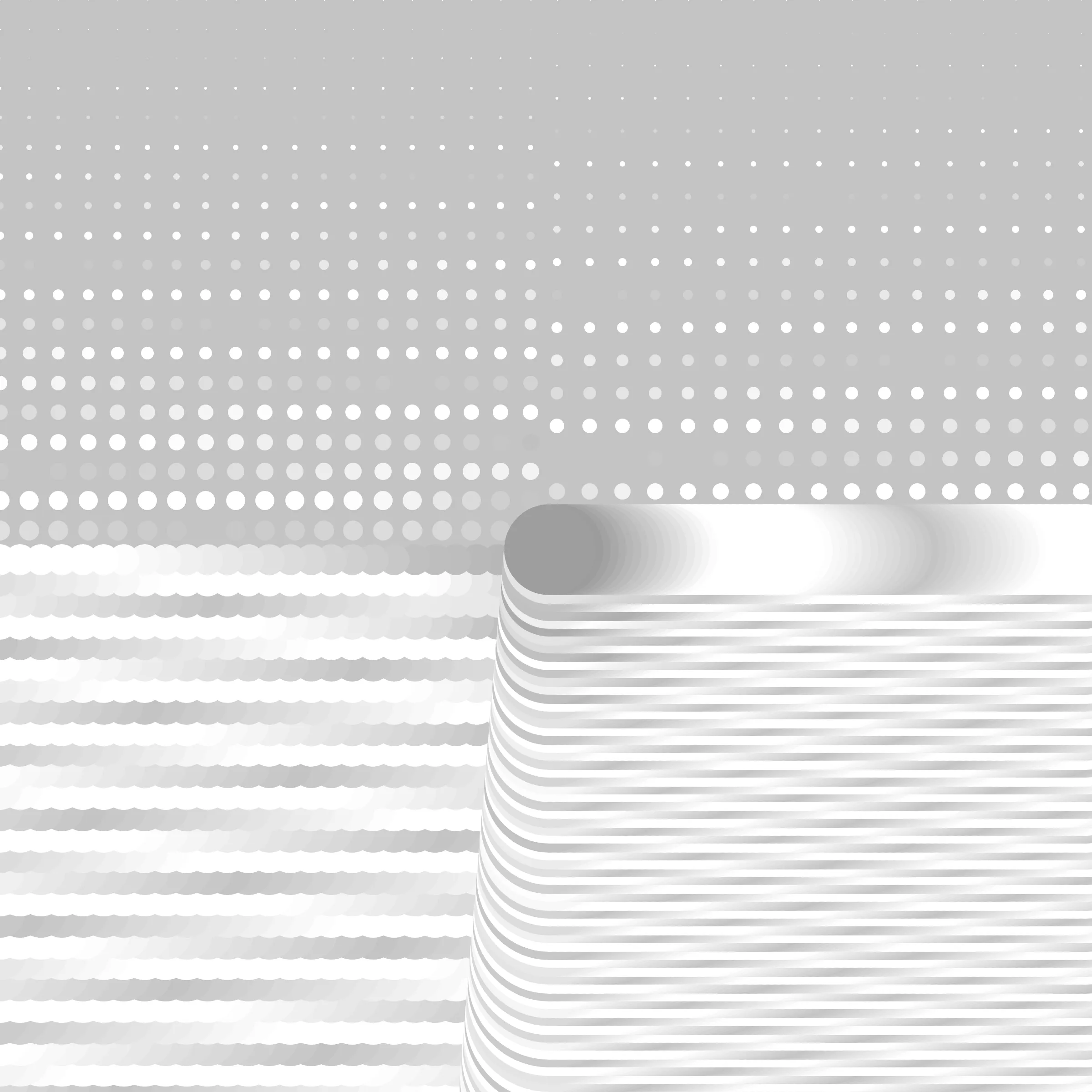 Dot Matrix Gradient Study takes my approach of splitting the canvas into "patches", which each have their own stipple sizing, density, and layering, and distorts this process to create outputs which blur the lines of recognizable stippling. This piece is an exploration of creating abstract forms with stippling rather than depicting figurative ones. All pieces in this series are composed purely with dots. Some more than others. 50% of sales proceeds from Dot Matrix Gradient Study were donated on-chain at the time of mint to GiveDirectly, where the funds will be directed to helping those in poverty. 