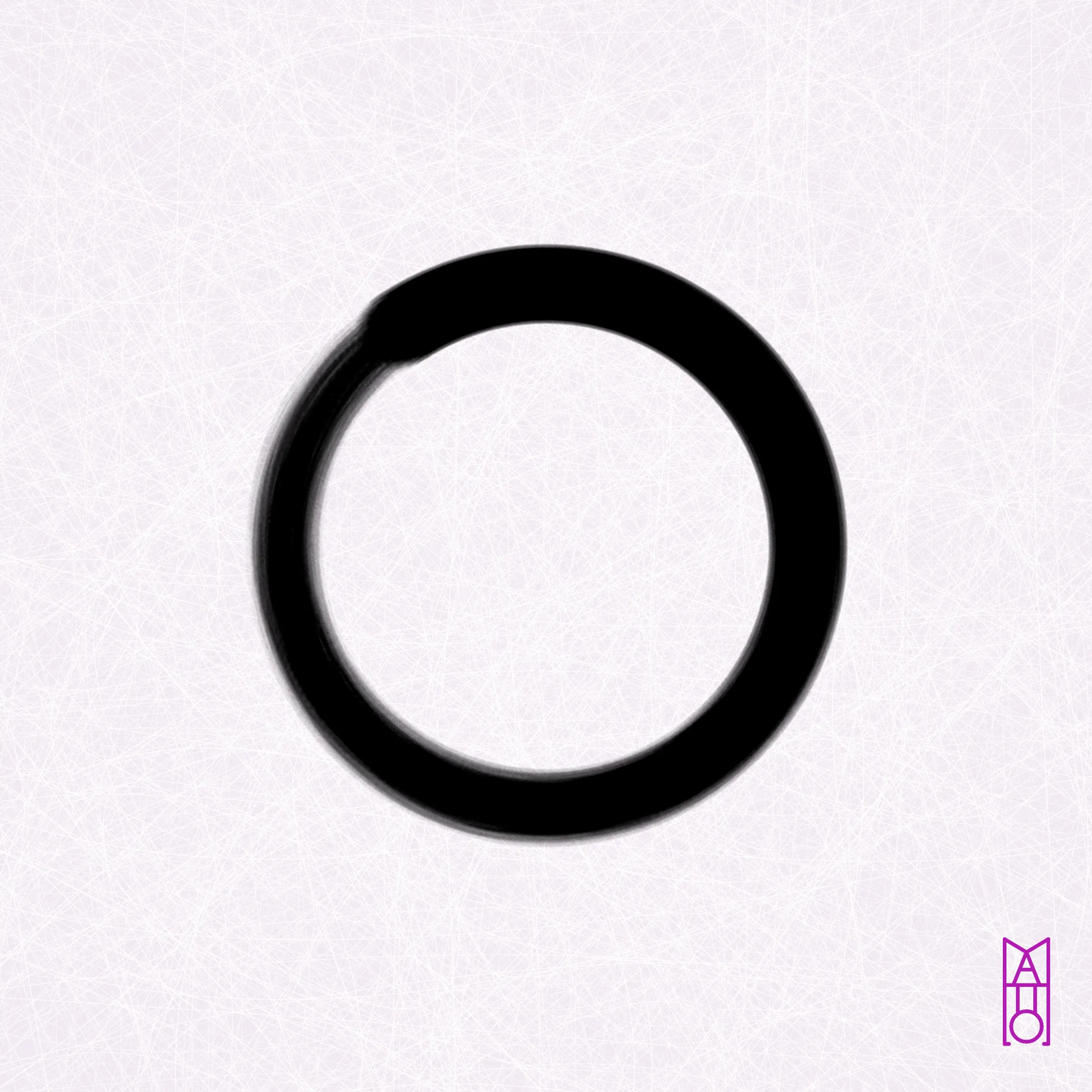 In Zen, ensō is a symbol that represents elegance and enlightenment. It is typically painted by hand in an uninhibited way, allowing for unexpected and beautiful results. Inspired by sumi-e (ink wash painting), this project mimics the practice of painting an ensō in ink by utilizing p5.js. Each generated image uses values from a unique transaction hash to determine paper, brush, ink, the quantity of ink held by each bristle, how quickly the ink flows, and more—all with the goal of creating a simple yet serendipitous painting.