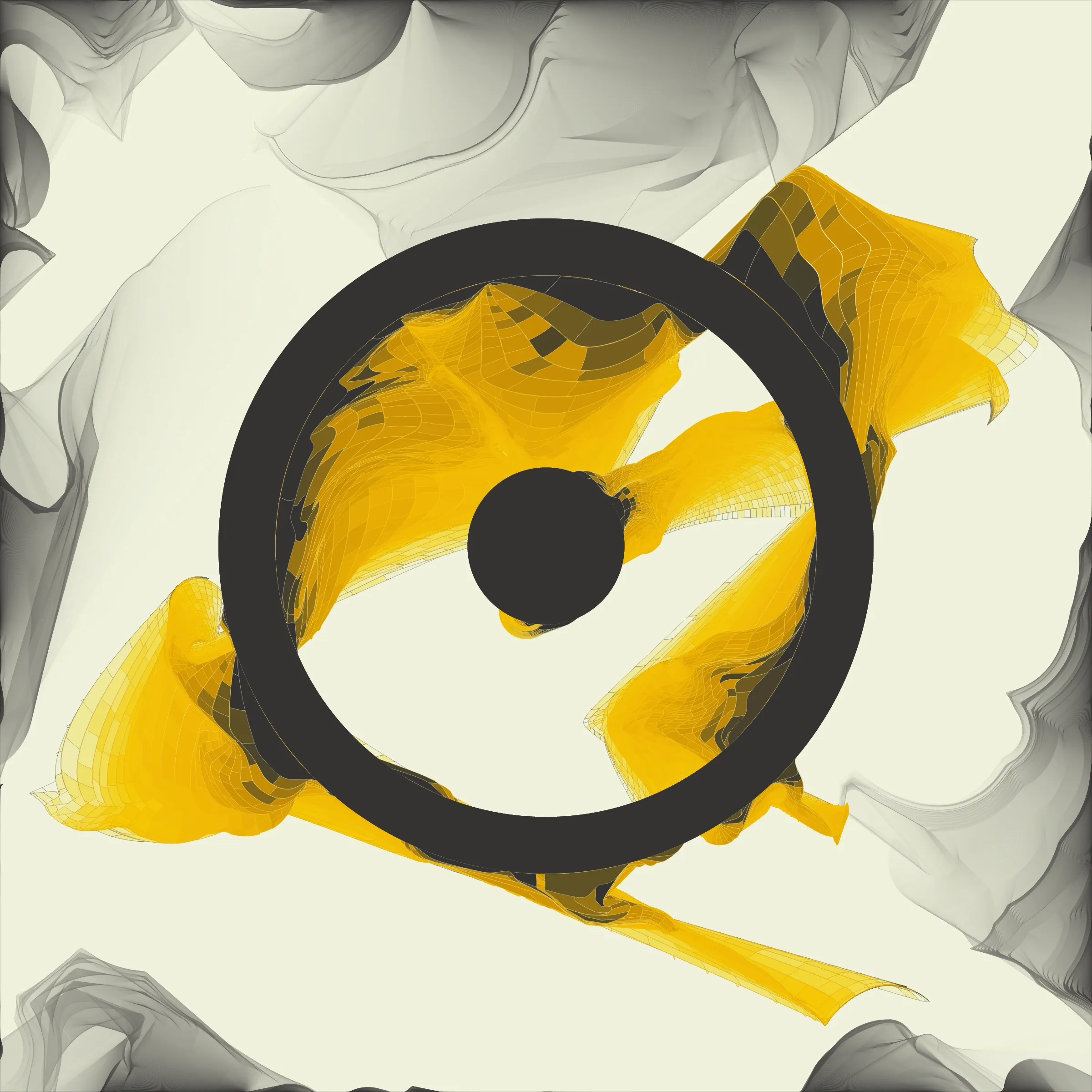 Rapture is a series exploring magical seals overflowing their boundaries, gradually dissolving into the surroundings. It is imagined as abstract iconography for a fictional mystic religion. Rapture is the conclusion of a system I have been working with and perfecting over several years and it is the first time that it is presented completely autonomous. The series consists of computationally heavy art pieces, with calculations happening while the seal shake to contain its powers. 25% of the proceeds from this project will go to the preservation of the Ecuadorian rainforest Bigai through Randers Rainforest Wildlife Foundation.