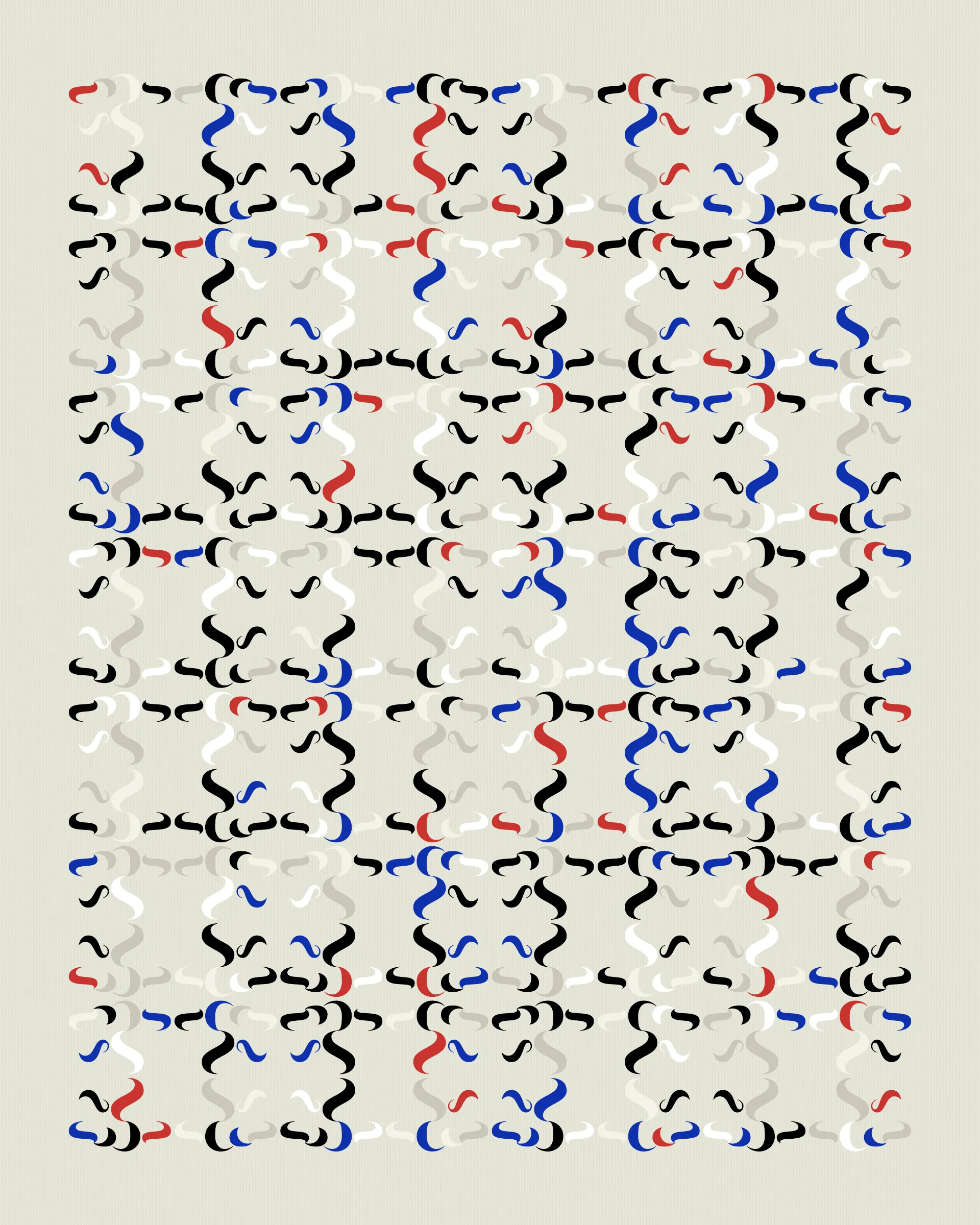 Abstract typographic elements slide together to create new characters. In some compositions, a single character is featured. In others, characters string together to form words and sentences, which the algorithm shapes into often-familiar layouts.

The type designer Gerard Unger said “it is almost impossible to look and read at the same time”. Asemica invites you to look without the burden of legibility.

Created by Emily Edelman, Dima Ofman, and Andrew Badr. Command-S to download a vector file. Live token best viewed in Chrome.