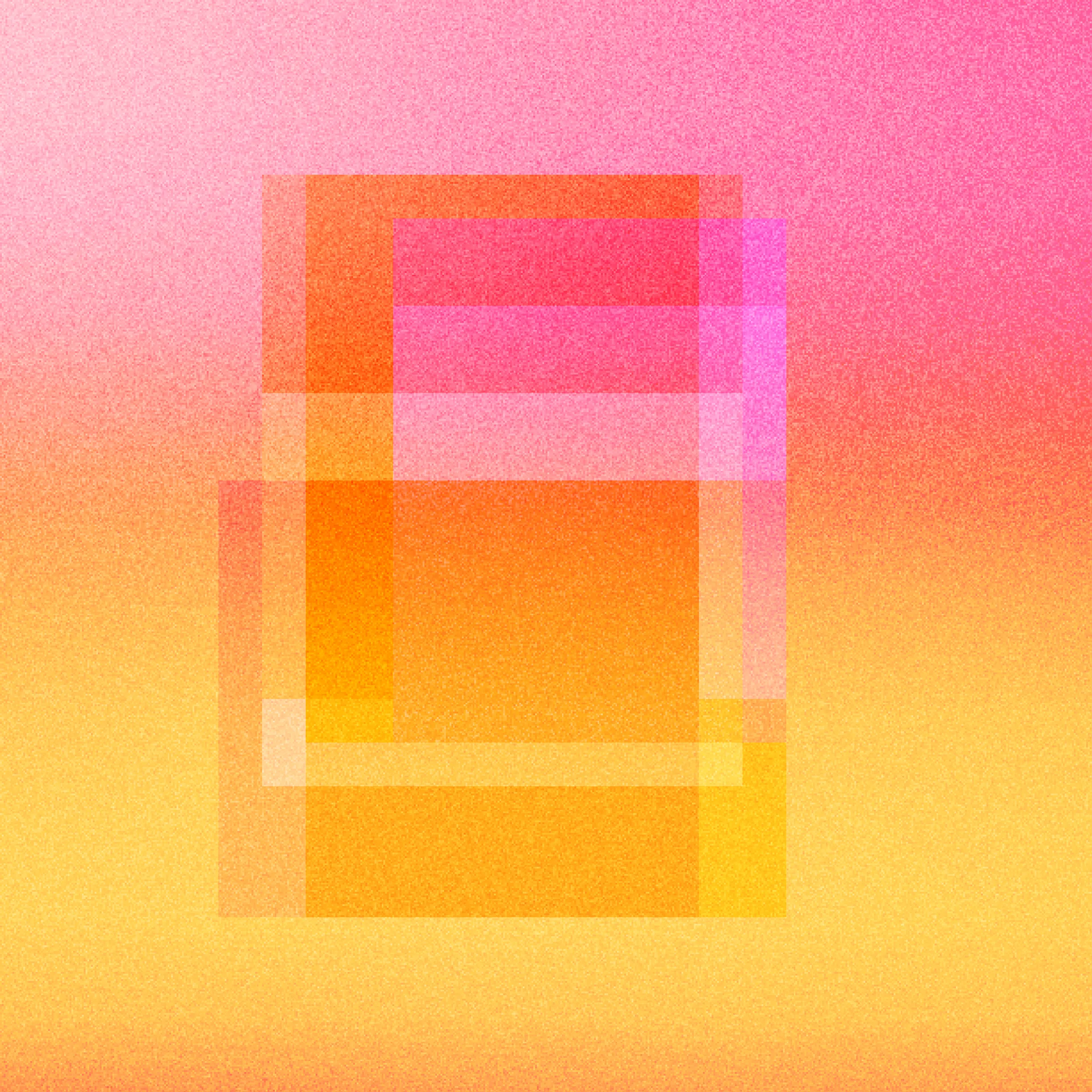 “Squares” utilizes the shape of a square as a unit of construction, combining and overlapping them at various scales to create interplays of color, structure, and atmosphere. The overall effect is something along the lines of Bauhaus meets Blade Runner, as complex rectilinear forms float untethered through fields of light and texture.