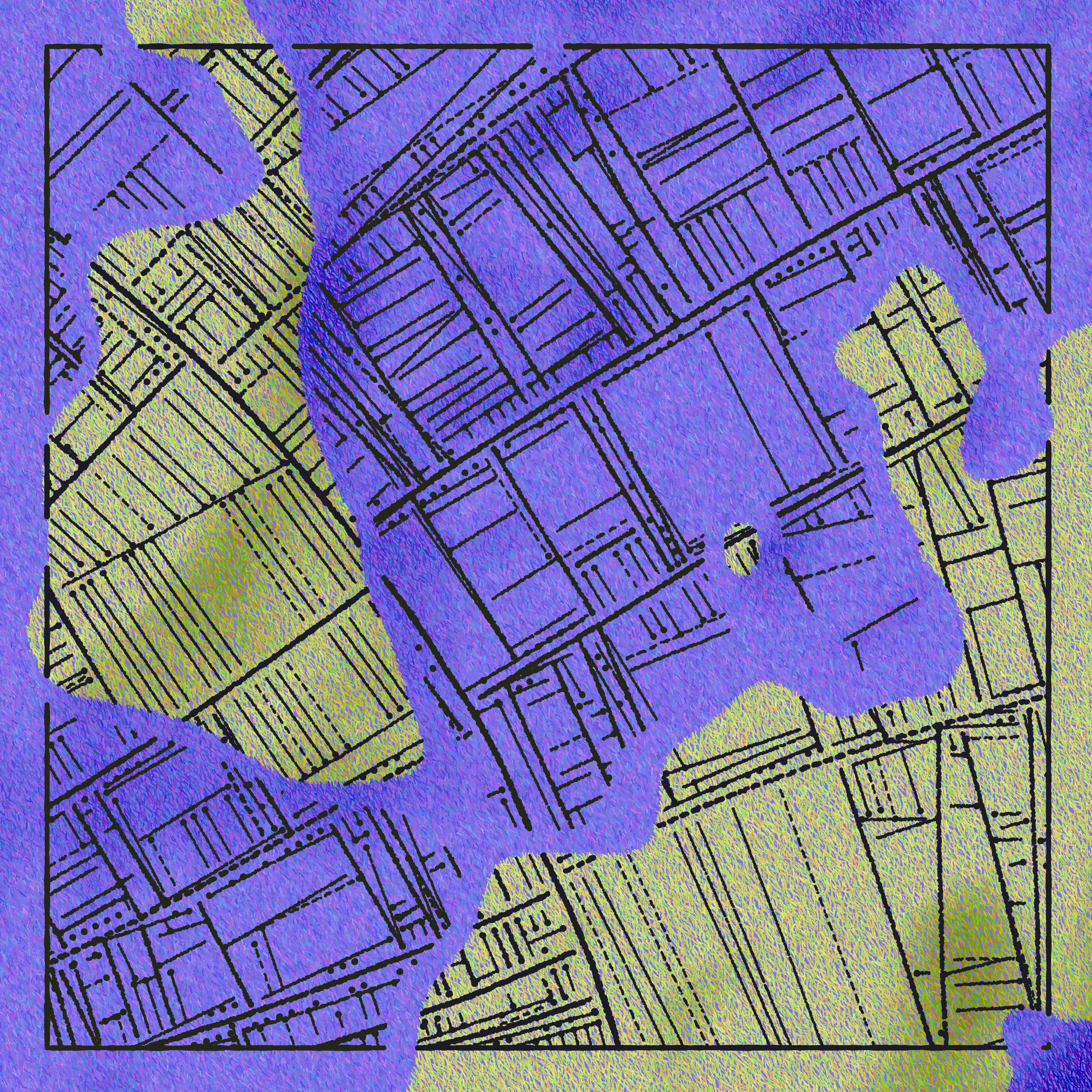 All maps are presented as-is with no guarantee of accuracy or completeness, and are provided without any warranty whatsoever, either express or implied. In no event shall The Artist be held liable for any damages or loss of profits arising from use of the maps, which may not be suitable for legal, engineering, financial, or navigational purposes.

Any resemblance to real locations is purely coincidental, and nothing perceived by the viewer is to be construed as a "legal description". All markings, sections, symbols, patterns, and other visual elements are purely aesthetic devices; they should not be interpreted as geographical, topographical, meteorological, biological, economic, sociological, or political phenomena. Furthermore, all perceived textures, imperfections, shadows, and marks of damage are mere simulations of an analog printing process, and in no way imply the or existence of, or ownership over, a corresponding physical paper map or anything the map may appear to depict.

The maps are not intended to provide any utility to the buyer. All sales are final, and refunds will not be given for any misprints, discolorations, inaccuracies, imprecisions, or unintended features of any kind.

All maps are licensed under a Creative Commons Attribution-NonCommercial 4.0 License.