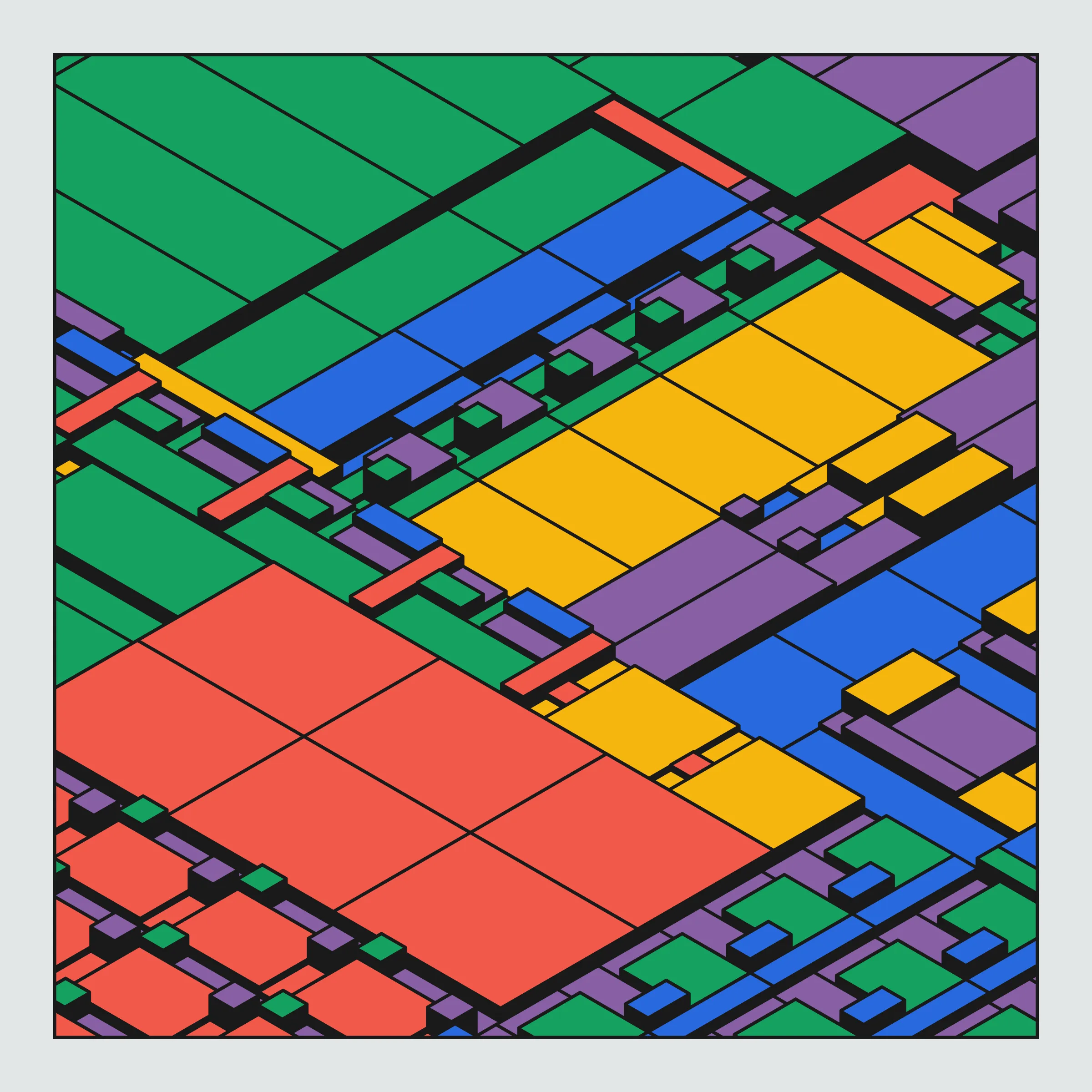 Archetype explores the use of repetition as a counterweight to unruly, random structures. As each single component look chaotic alone, the repetition brings along a sense of intentionality, ultimately resulting in a complex, yet satisfying expression.