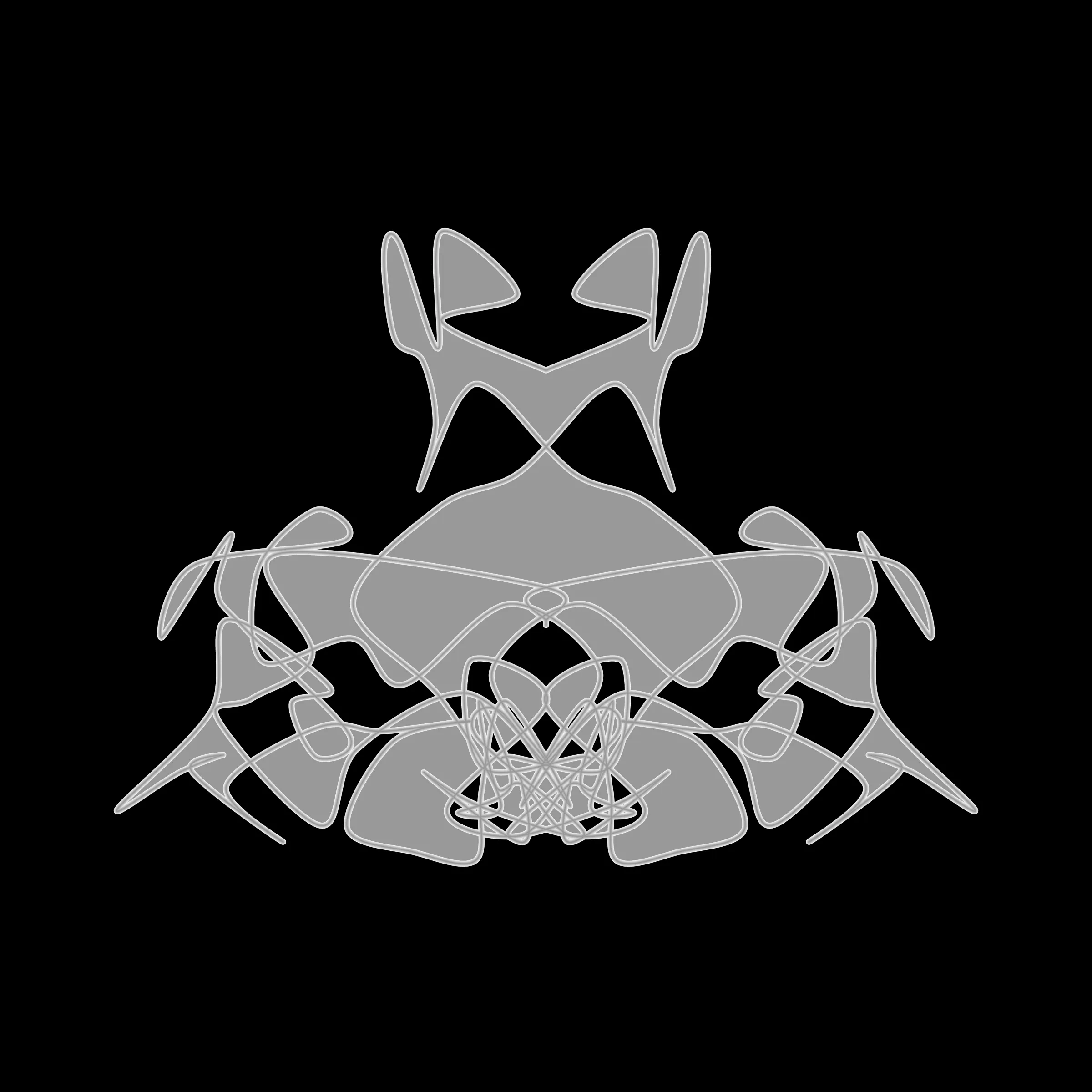 A cryptoart collectible series to indulge the irrepressible human compulsion for pareidolia. This algorithmic homage to Hermann Rorschach's inkblot perception test will help you externalize your inner world onto the sometimes elegant, sometimes inchoate curves of a unique, one-of-a-kind, ownable cryptoblot on the Ethereum blockchain. What will YOUR cryptoblot reveal about you?