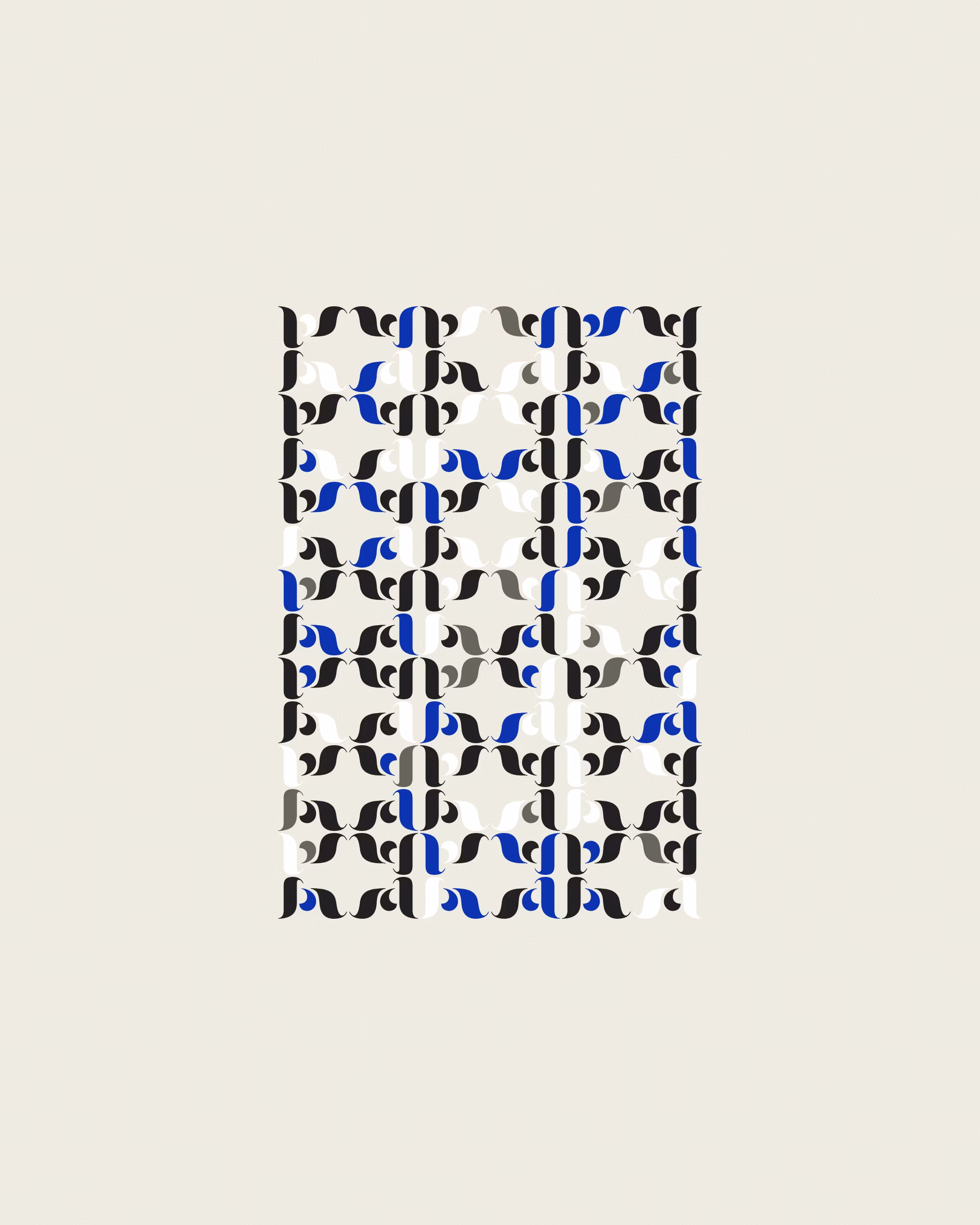 Abstract typographic elements slide together to create new characters. In some compositions, a single character is featured. In others, characters string together to form words and sentences, which the algorithm shapes into often-familiar layouts.

The type designer Gerard Unger said “it is almost impossible to look and read at the same time”. Asemica invites you to look without the burden of legibility.

Created by Emily Edelman, Dima Ofman, and Andrew Badr. Command-S to download a vector file. Live token best viewed in Chrome.