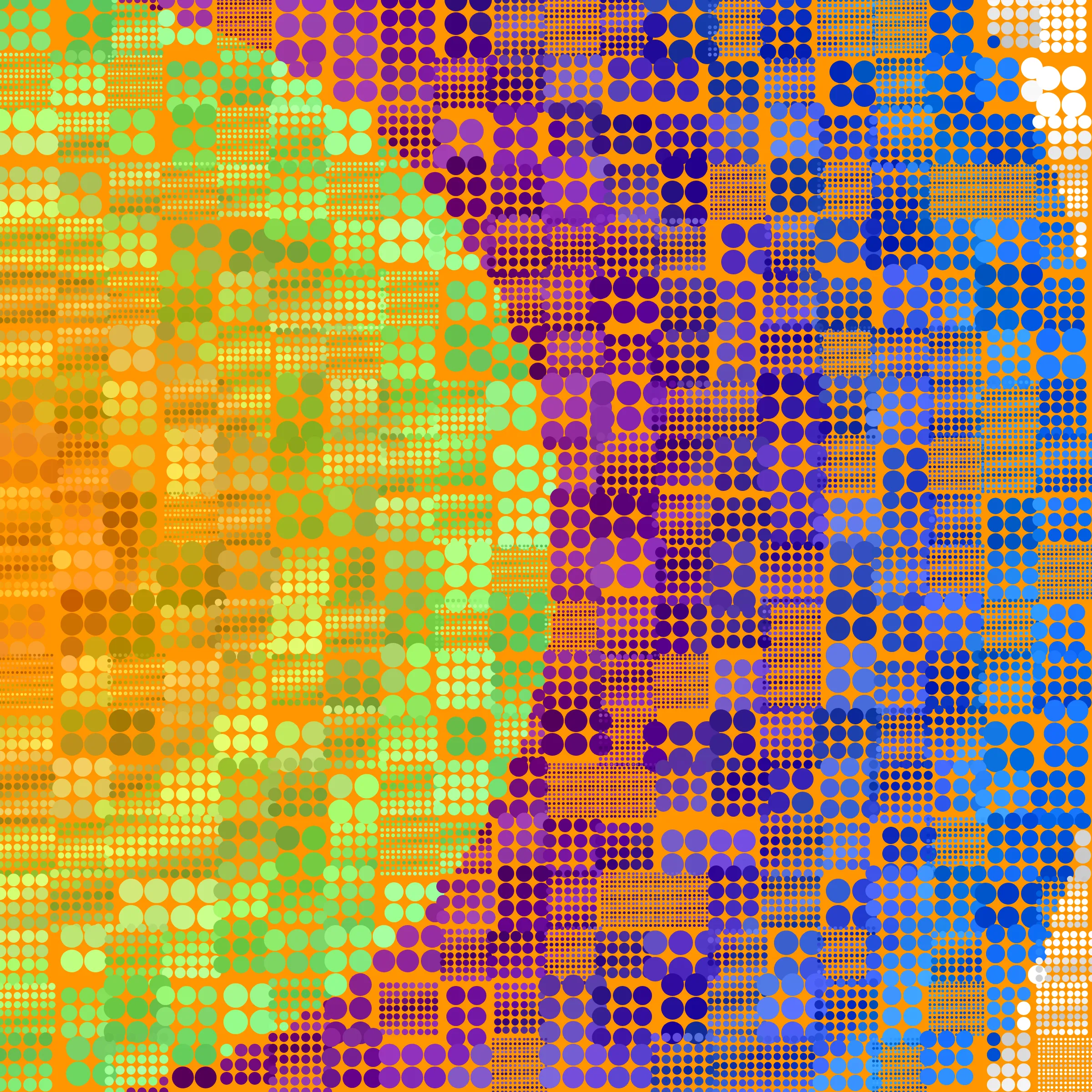 Dot Matrix Gradient Study takes my approach of splitting the canvas into "patches", which each have their own stipple sizing, density, and layering, and distorts this process to create outputs which blur the lines of recognizable stippling. This piece is an exploration of creating abstract forms with stippling rather than depicting figurative ones. All pieces in this series are composed purely with dots. Some more than others. 50% of sales proceeds from Dot Matrix Gradient Study were donated on-chain at the time of mint to GiveDirectly, where the funds will be directed to helping those in poverty. 