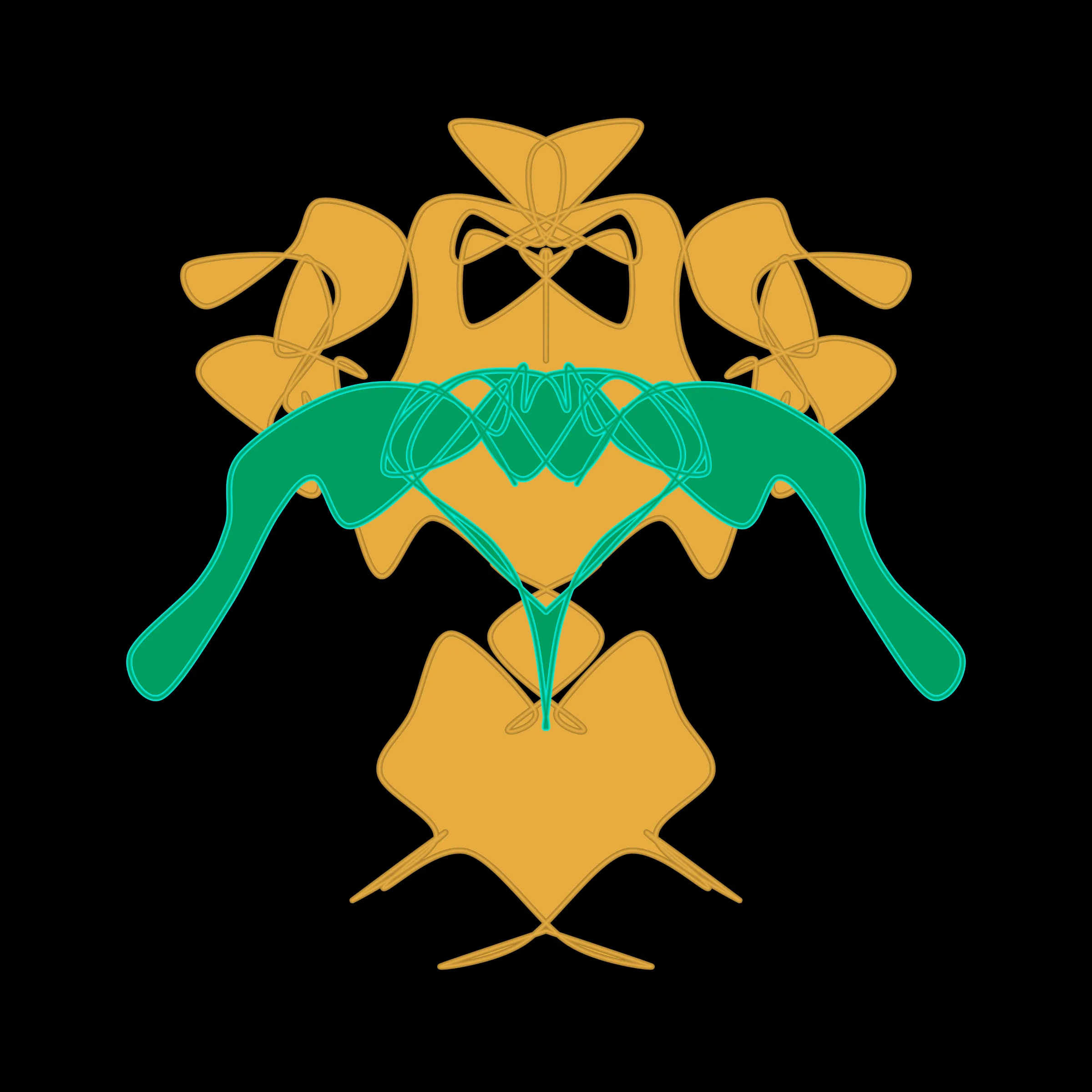 A cryptoart collectible series to indulge the irrepressible human compulsion for pareidolia. This algorithmic homage to Hermann Rorschach's inkblot perception test will help you externalize your inner world onto the sometimes elegant, sometimes inchoate curves of a unique, one-of-a-kind, ownable cryptoblot on the Ethereum blockchain. What will YOUR cryptoblot reveal about you?