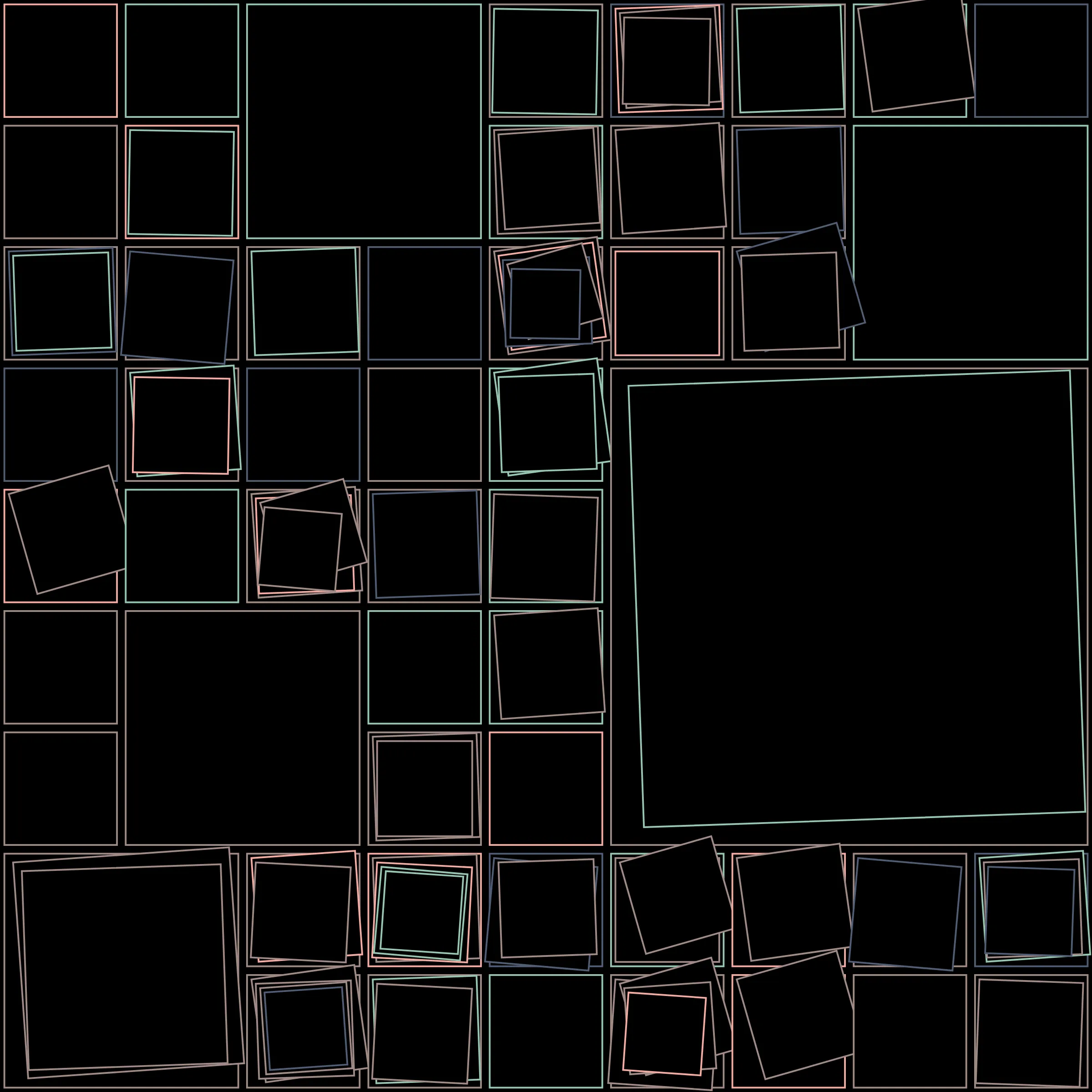 My interpretation of Aerial View is a bird's Eye View over a city block with illuminated/twisted buildings and light trails. It uses an on-chain stored algorithm to represent the generative artwork based on a hash. Each Aerial comes with different distances, building elevations, rotations and colors. Welcome to my genesis project and the first step on my on-chain journey!