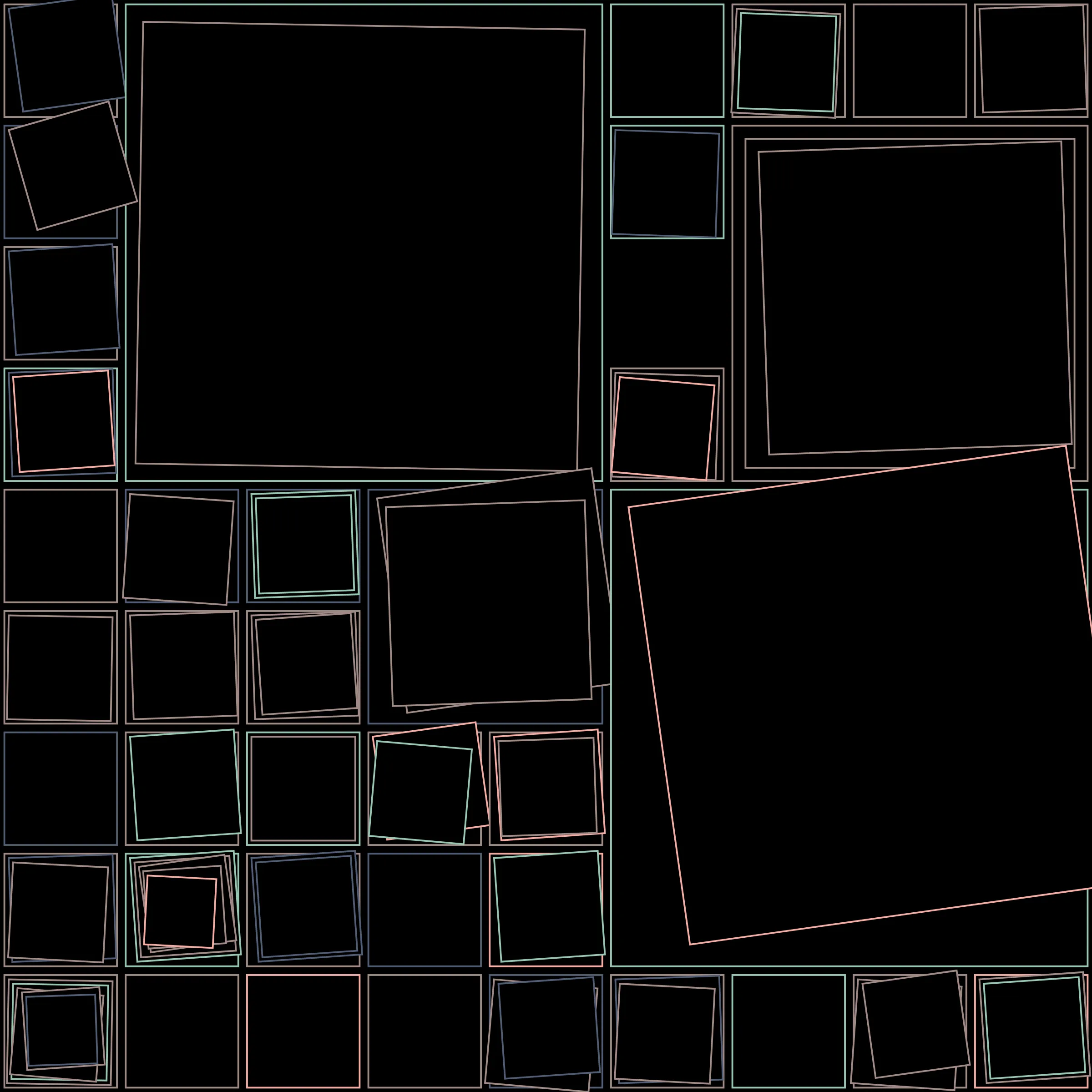My interpretation of Aerial View is a bird's Eye View over a city block with illuminated/twisted buildings and light trails. It uses an on-chain stored algorithm to represent the generative artwork based on a hash. Each Aerial comes with different distances, building elevations, rotations and colors. Welcome to my genesis project and the first step on my on-chain journey!