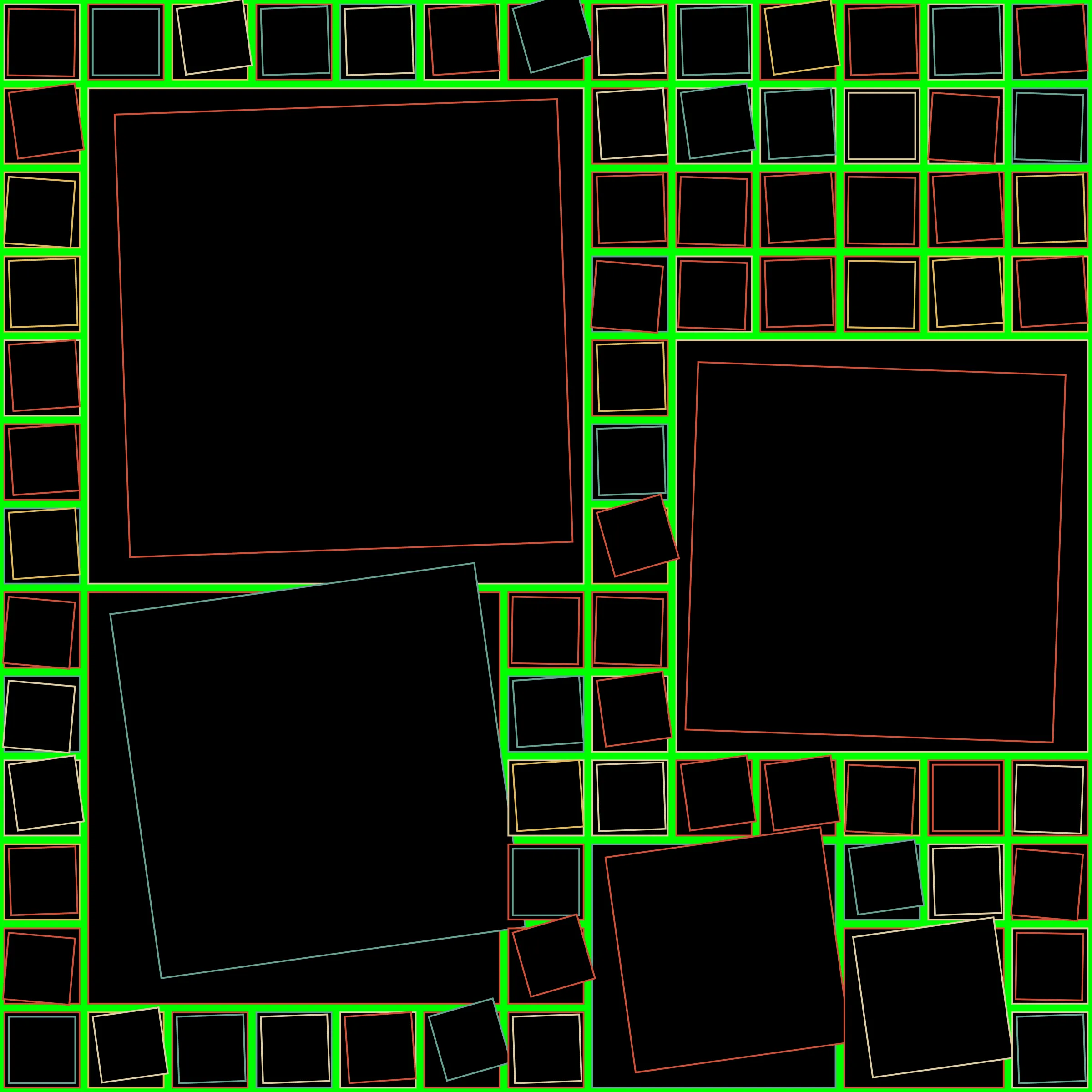 My interpretation of Aerial View is a bird's Eye View over a city block with illuminated/twisted buildings and light trails. It uses an on-chain stored algorithm to represent the generative artwork based on a hash. Each Aerial comes with different distances, building elevations, rotations and colors. Welcome to my genesis project and the first step on my on-chain journey!