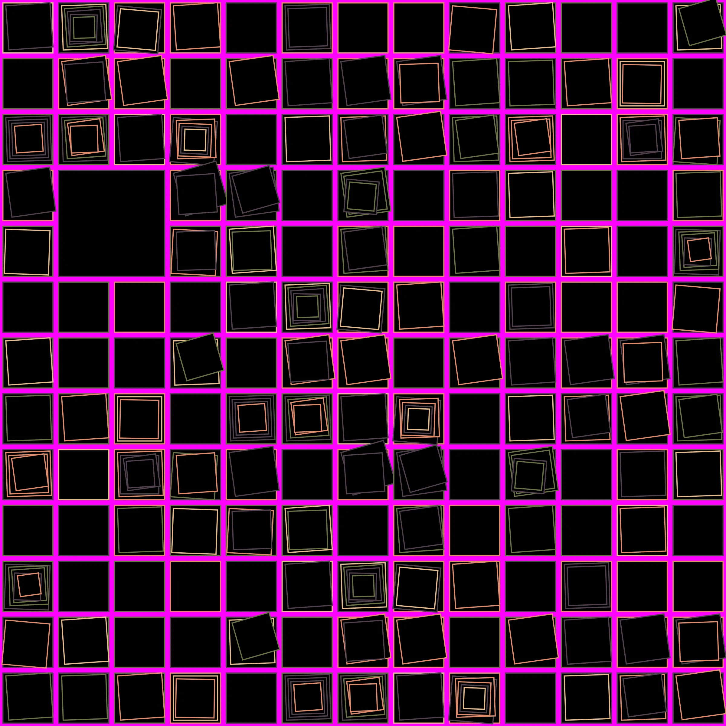 My interpretation of Aerial View is a bird's Eye View over a city block with illuminated/twisted buildings and light trails. It uses an on-chain stored algorithm to represent the generative artwork based on a hash. Each Aerial comes with different distances, building elevations, rotations and colors. Welcome to my genesis project and the first step on my on-chain journey!