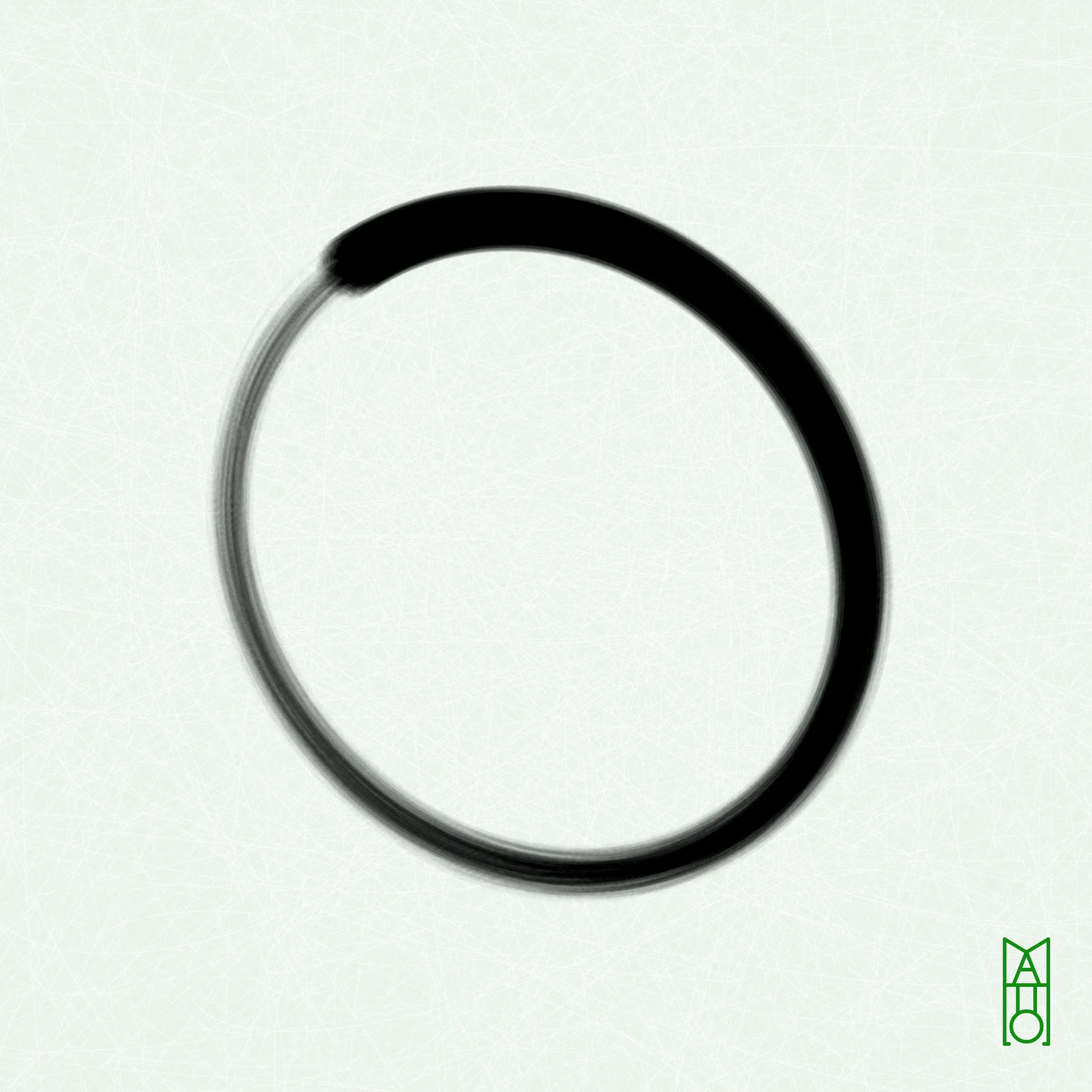 In Zen, ensō is a symbol that represents elegance and enlightenment. It is typically painted by hand in an uninhibited way, allowing for unexpected and beautiful results. Inspired by sumi-e (ink wash painting), this project mimics the practice of painting an ensō in ink by utilizing p5.js. Each generated image uses values from a unique transaction hash to determine paper, brush, ink, the quantity of ink held by each bristle, how quickly the ink flows, and more—all with the goal of creating a simple yet serendipitous painting.