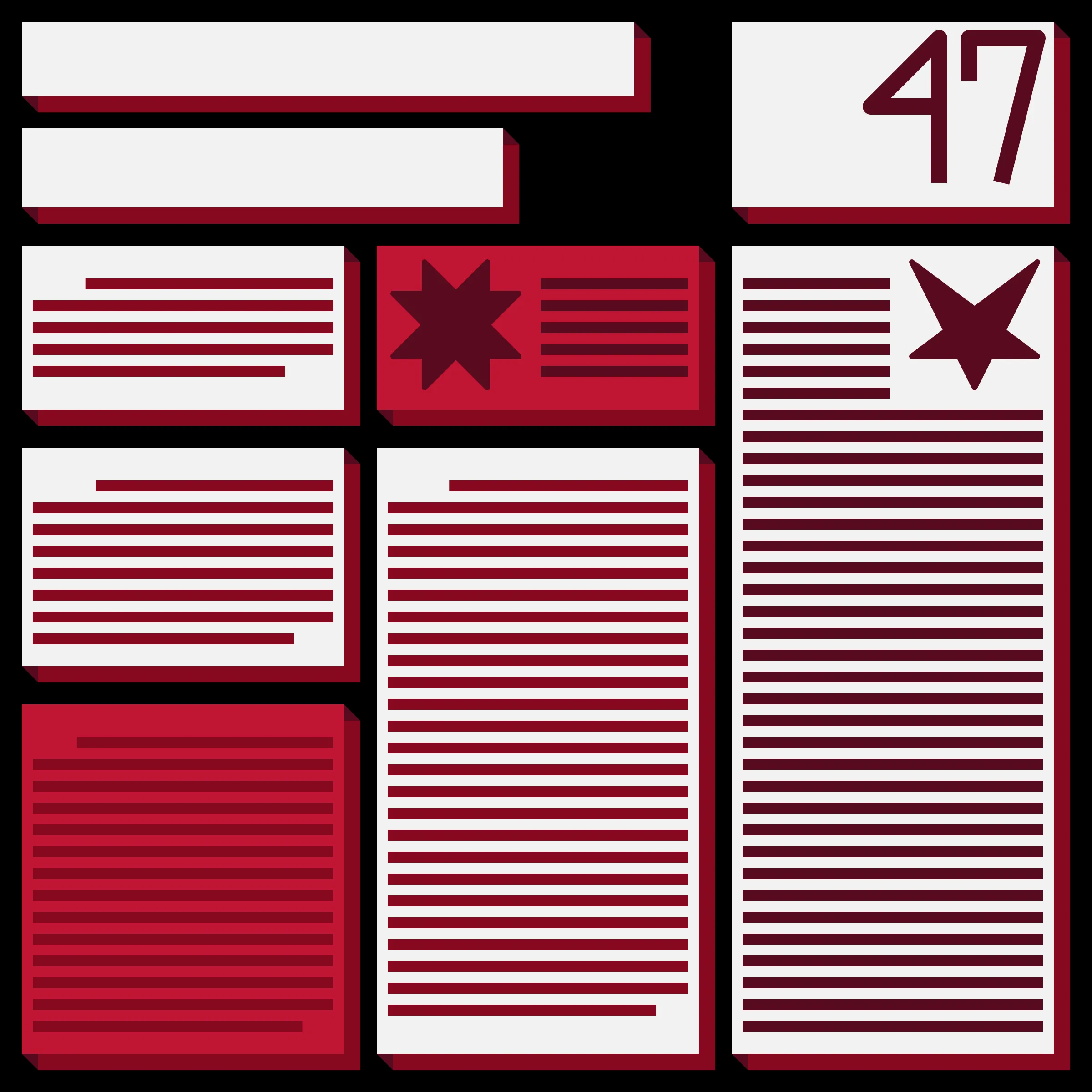 Gazettes is a generative art project by the Redlioneye Gazette team and Pxlq. The project pays tribute to print media and highlights classic formatting such as paragraph layouts, headings, variously styled texts, and images. We have mixed together our publication concept with classical journalism and generative art to deliver exciting, surprising, unique, and visually stunning
random creations on chain and forever.