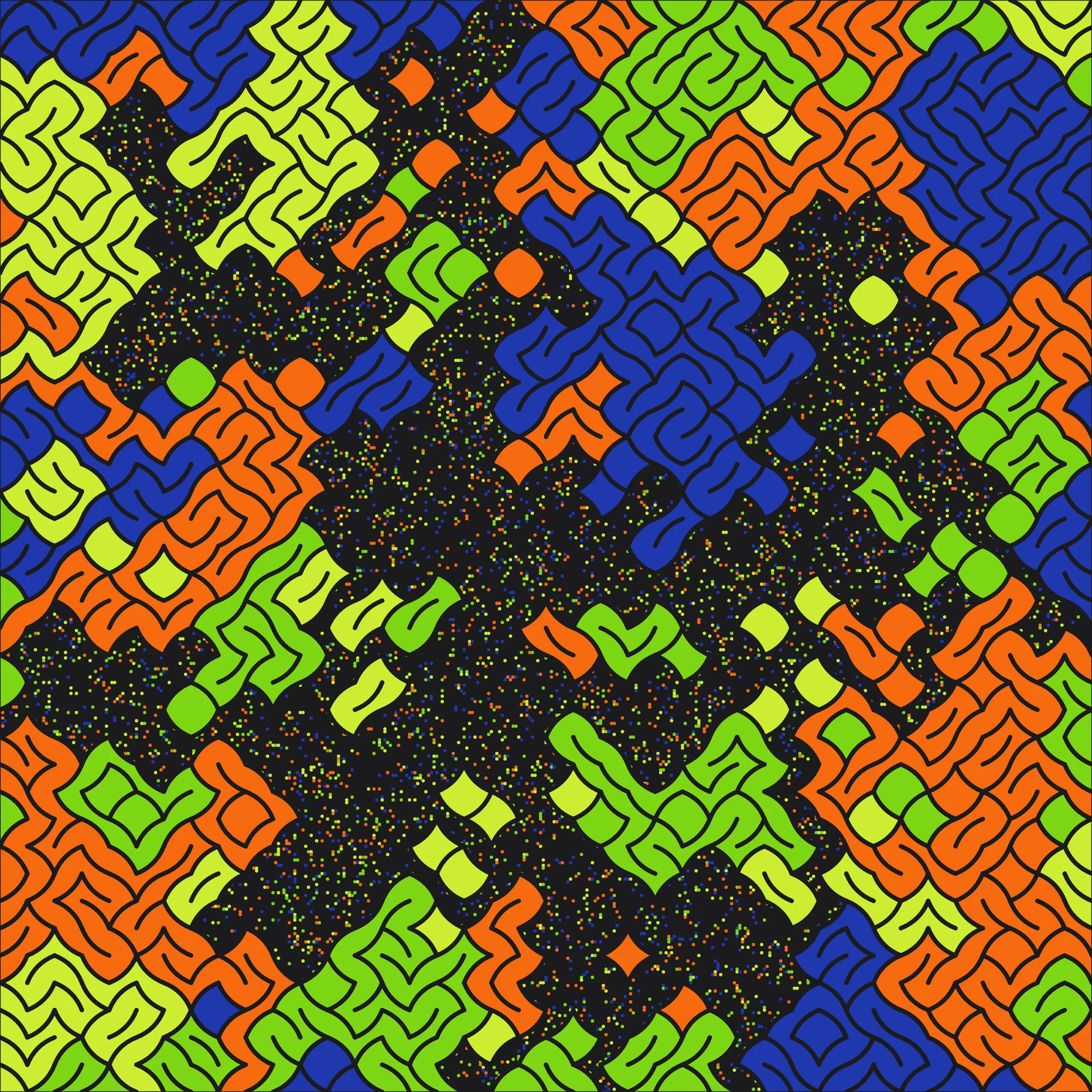 Cushions brings together image processing and generative art techniques. The latter provides the geometric structure, and the former creates the organic shapes. Every single pixel and its connectedness to other pixels are explicitly considered. Inspiration for the palettes ranges from digital illustrations and pastels to a nod to renowned artists and different ethnicities. The organic shapes and the textures within symbolize the beauty in our individual oddities. Some pieces evoke the semblance of fantastical dreams in starry nights. Some of the comfort and familiarity of home. Some of nostalgia and long-lost friends. Some of reasonable and grounded perspectives. Some of sparks, some of style, some of strength, and some of passion. Some of candy. Some of pop art. Some of modern interior design. And some of traditional Indian cushions, known as Takiya.