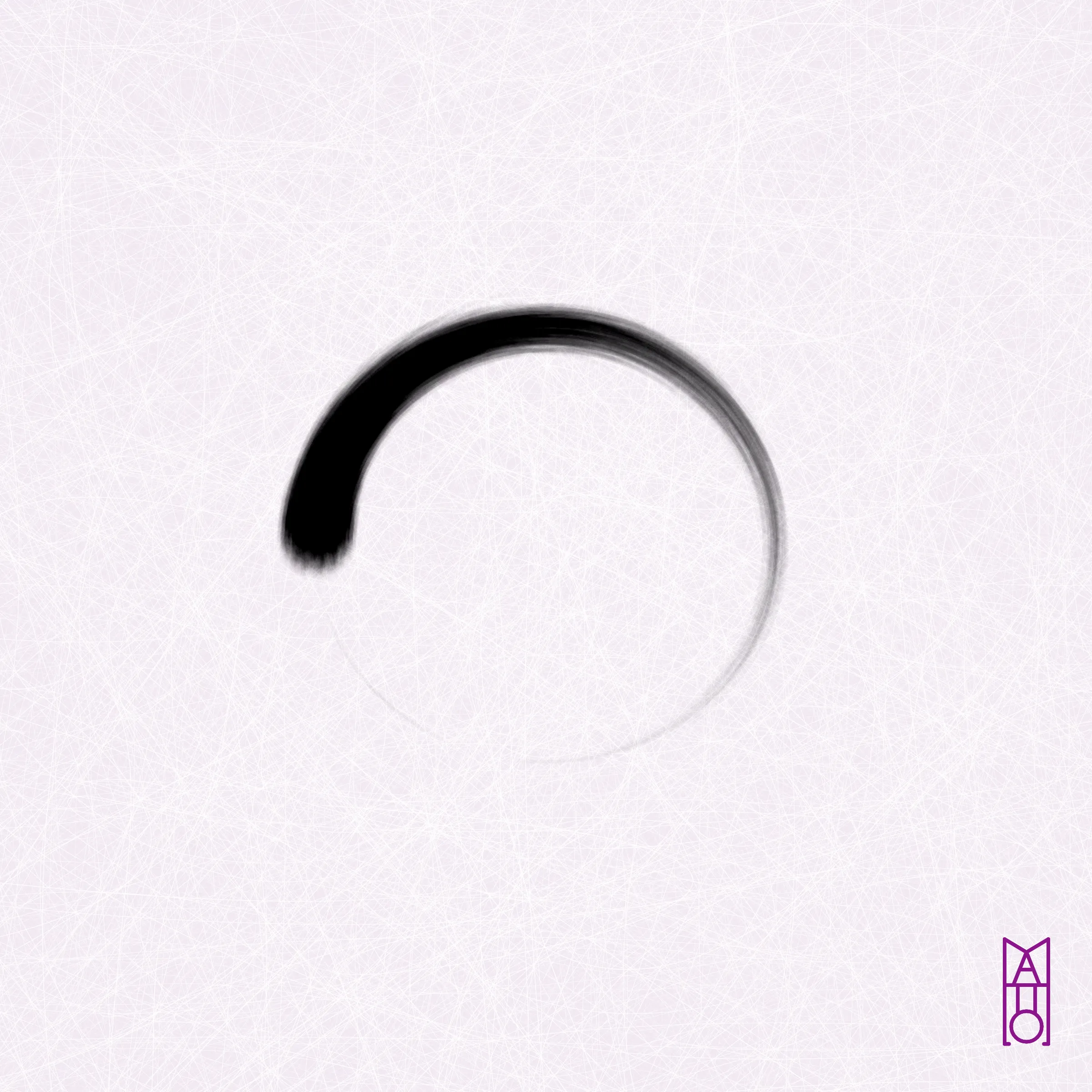 In Zen, ensō is a symbol that represents elegance and enlightenment. It is typically painted by hand in an uninhibited way, allowing for unexpected and beautiful results. Inspired by sumi-e (ink wash painting), this project mimics the practice of painting an ensō in ink by utilizing p5.js. Each generated image uses values from a unique transaction hash to determine paper, brush, ink, the quantity of ink held by each bristle, how quickly the ink flows, and more—all with the goal of creating a simple yet serendipitous painting.
