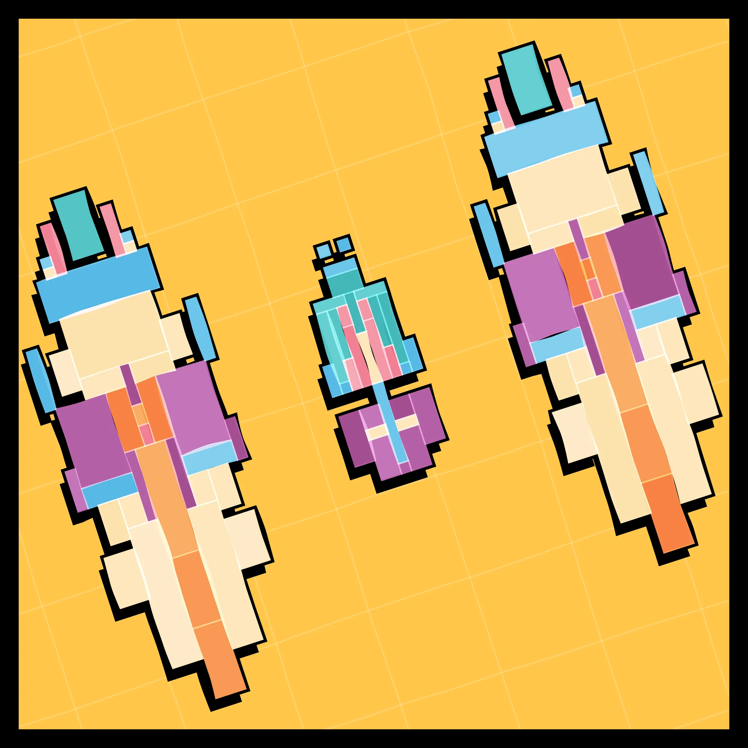 Perfectly symmetric - imperfectly drawn. Exploring the contrast between precision and chance in a playful spacecraft / papercraft setting. 