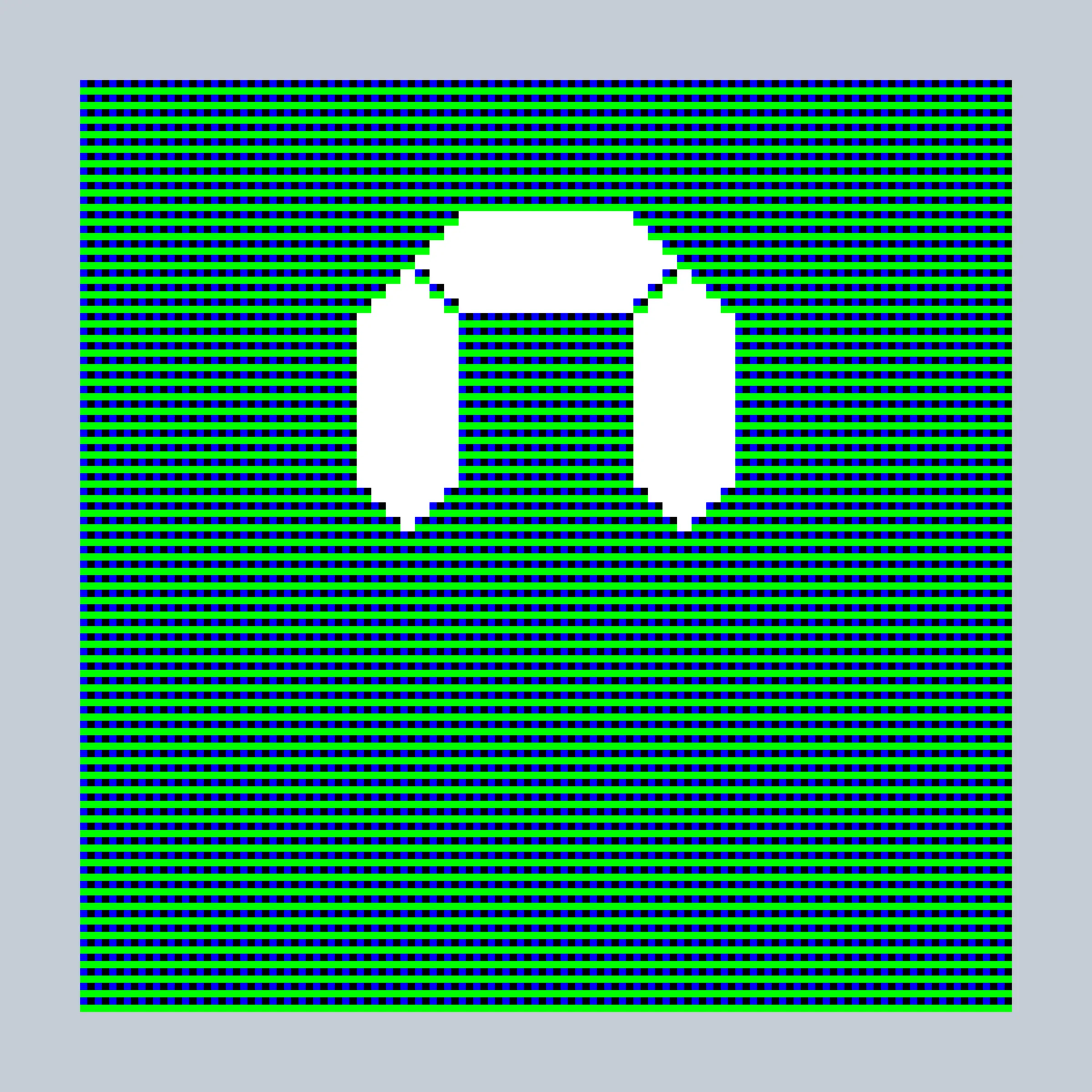 The essence of all things digital is– the bit. One or Zero. On or Off. Where digital becomes analog. This piece pays tribute to our digital legacy of 8-bit color and 7-segment LED displays– technological limitations which are mirrored in the constraints of putting art on the blockchain. Although the image represents the art, the art of the token itself is the code– which renders everything bitwise, pixel by pixel, all contained within 27-bits of information.