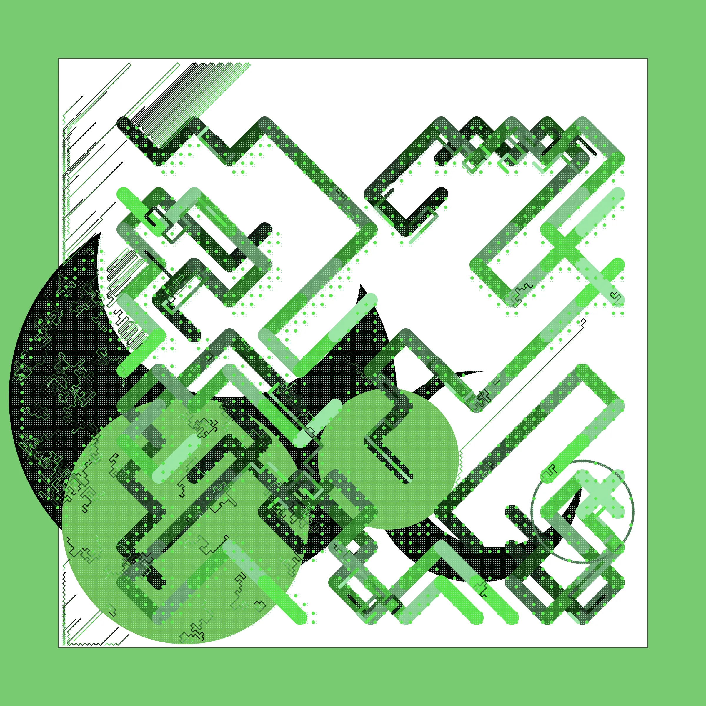﻿Abstraction is a complex abstract artwork created in several stages where each new element drawn takes into account the elements drawn in the previous stages.