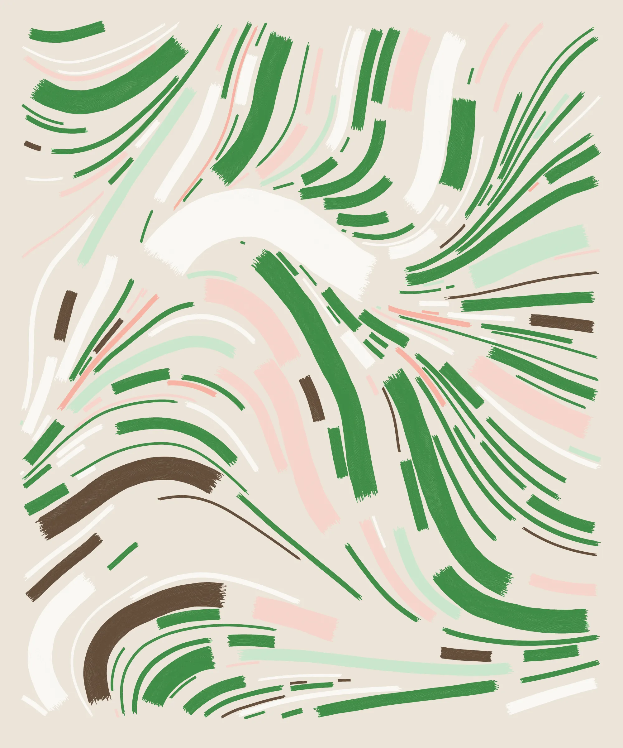 Fidenza is by far my most versatile algorithm to date. Although the program stays focused on structured curves and blocks, the varieties of scale, organization, texture, and color usage it can employ create a wide array of generative possibilities.