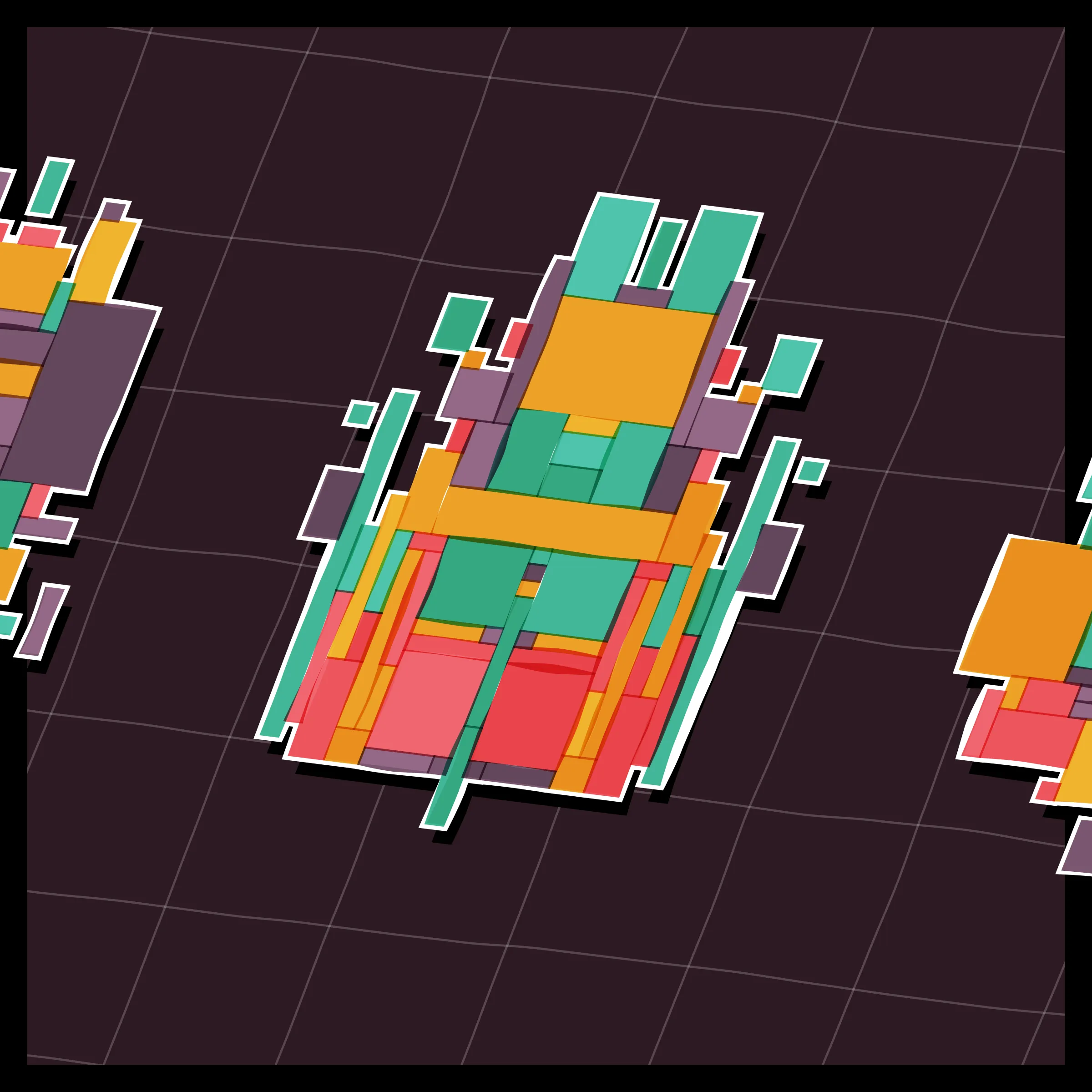 Perfectly symmetric - imperfectly drawn. Exploring the contrast between precision and chance in a playful spacecraft / papercraft setting. 