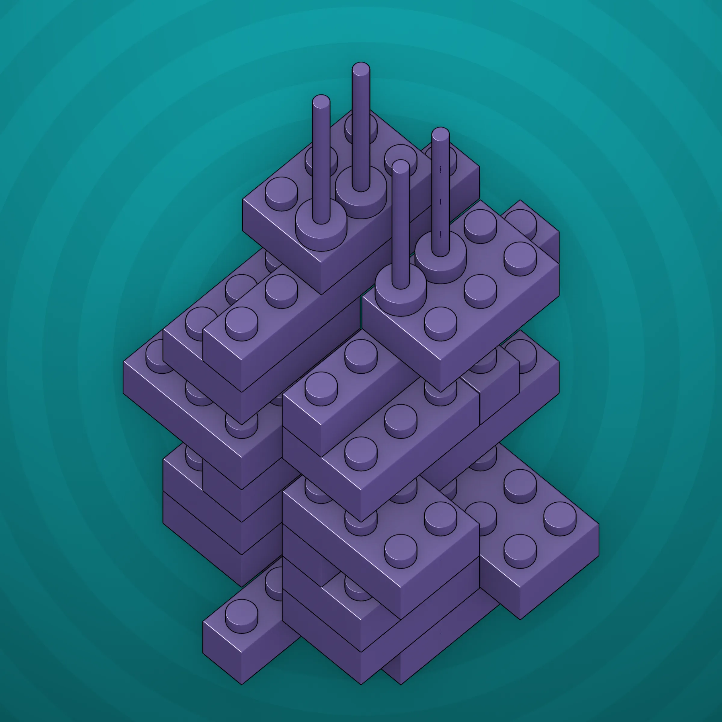 The project focuses on how easily one assigns meaning to seemingly random combinations of blocks, giving them personality and creating emotional connections.

I was inspired by Ringers, in which people see animals and other characters. I wanted to amplify this quality, and the idea of sculptures made of blocks clicked! Endless combinations, funny characters, and my passion for cubes, voxels, and modular systems.

To make the sculptures, I used technique of hybrid voxel raymarching, so we can say, the sculptures are made of colored void in a reflected space. Some of them may seem impossible due to the lack of perspective, but sooner or later it all clicks! It helps to keep in mind that all shapes are symmetrical.

The script uses modern features of GPU so it's supposed to work only on desktop: Chrome, Firefox or Safari