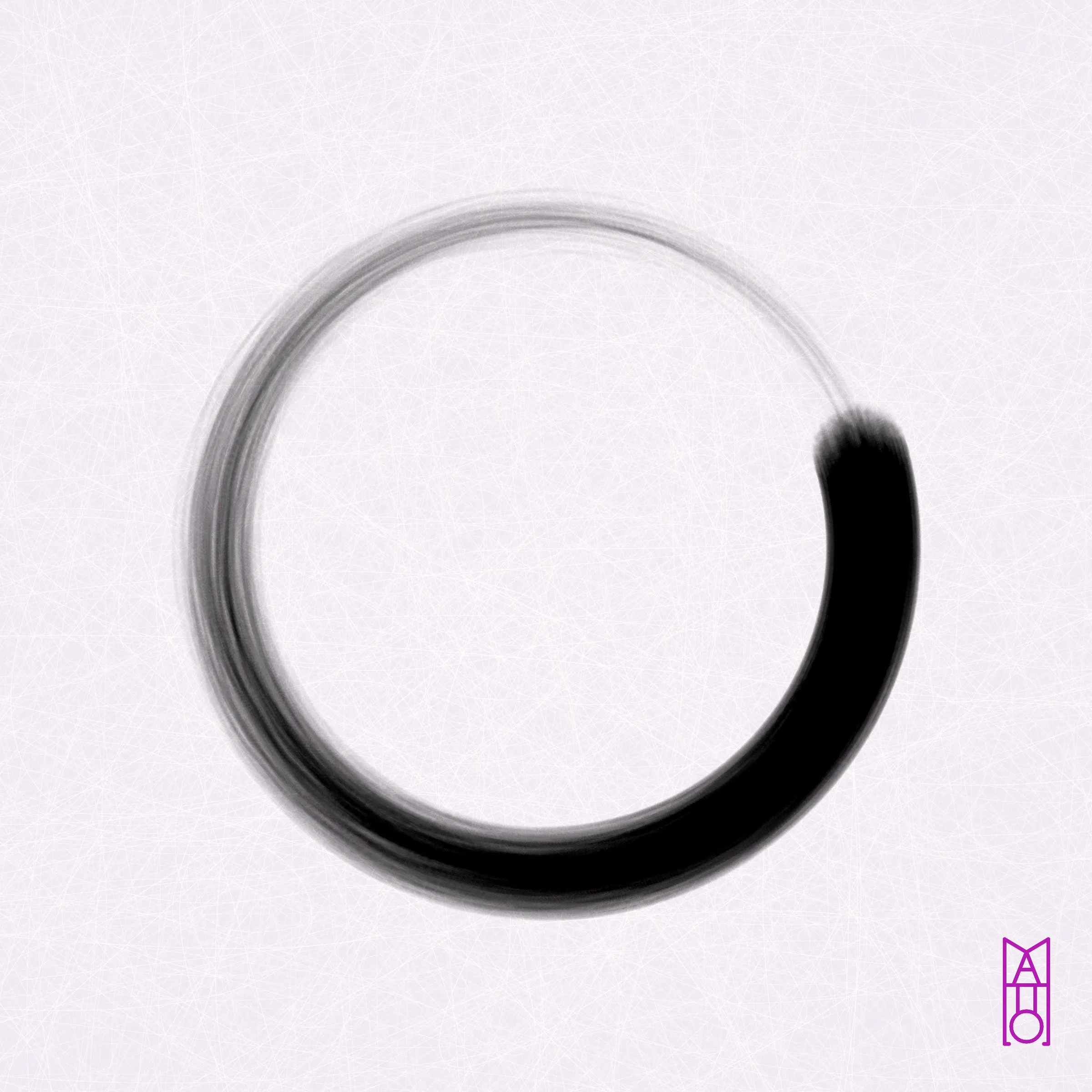 In Zen, ensō is a symbol that represents elegance and enlightenment. It is typically painted by hand in an uninhibited way, allowing for unexpected and beautiful results. Inspired by sumi-e (ink wash painting), this project mimics the practice of painting an ensō in ink by utilizing p5.js. Each generated image uses values from a unique transaction hash to determine paper, brush, ink, the quantity of ink held by each bristle, how quickly the ink flows, and more—all with the goal of creating a simple yet serendipitous painting.