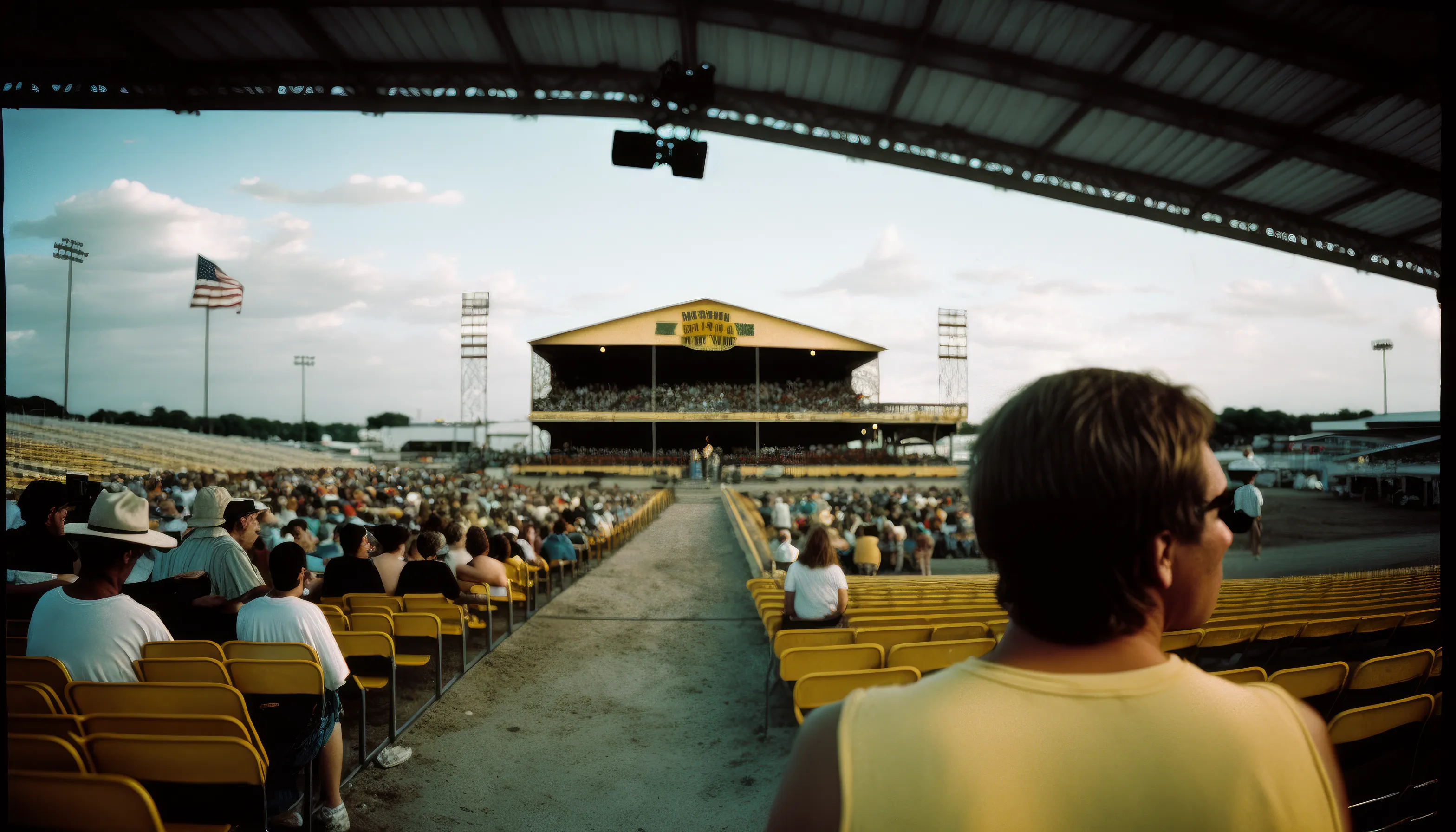 County Fair - AI Nostalgia captures the feeling of being at a Midwest country fair as a child in the 1980s, with its mix of fun and joy, weirdness and incredibility.

I intentionally kept post-prompt editing to a minimum to allow the strangeness and quirks of AI to come through, providing a historical look at what MidJourney was like during this particular time with these specific circumstances.

At the county fair, children often saw things that were nearly unbelievable, so the weirdness and wonder that shows up in these pieces strangely matches my childhood perception.

Midjourney V4  
Topaz upscale for size  
3136 x 1792 pixels

Pop Punk