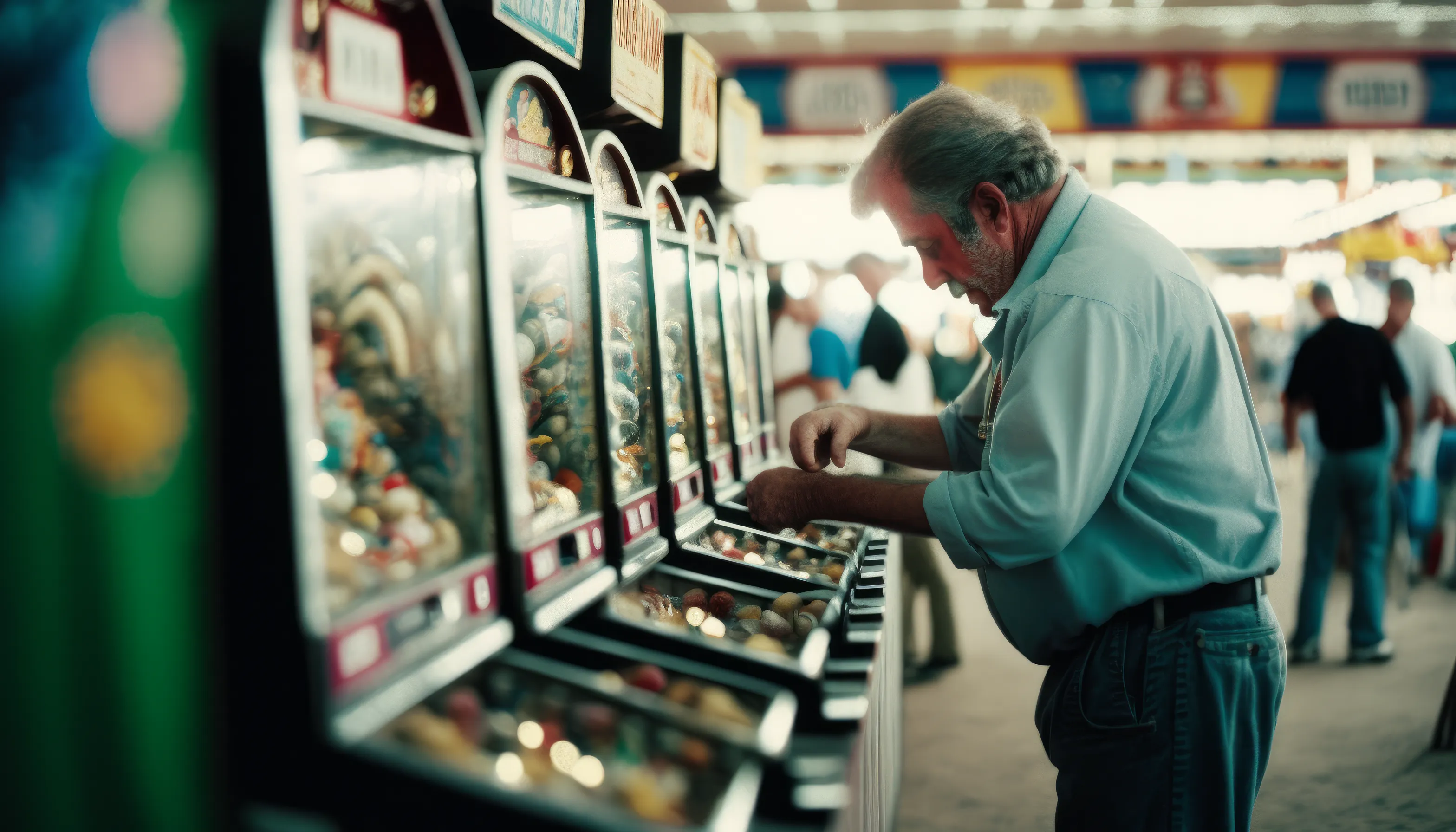 County Fair - AI Nostalgia captures the feeling of being at a Midwest country fair as a child in the 1980s, with its mix of fun and joy, weirdness and incredibility.

I intentionally kept post-prompt editing to a minimum to allow the strangeness and quirks of AI to come through, providing a historical look at what MidJourney was like during this particular time with these specific circumstances.

At the county fair, children often saw things that were nearly unbelievable, so the weirdness and wonder that shows up in these pieces strangely matches my childhood perception.

Midjourney V4  
Topaz upscale for size  
3136 x 1792 pixels

Pop Punk