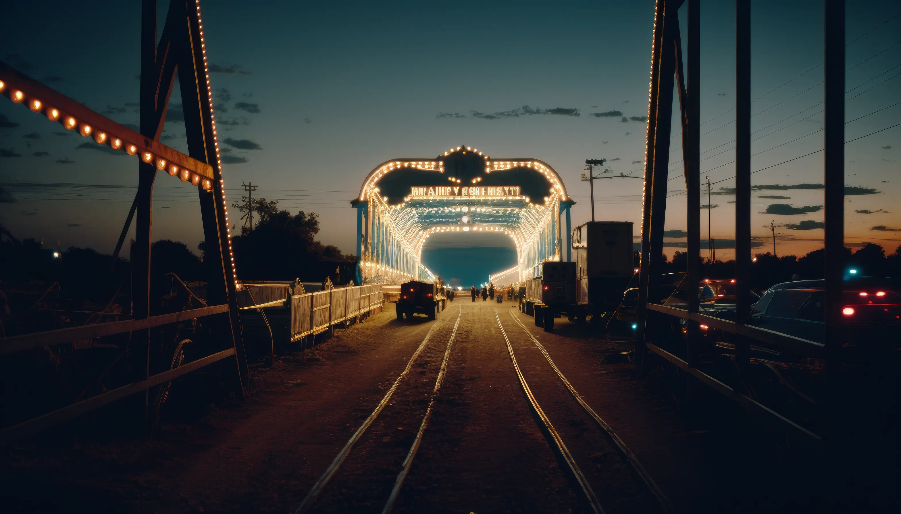 County Fair - AI Nostalgia captures the feeling of being at a Midwest country fair as a child in the 1980s, with its mix of fun and joy, weirdness and incredibility.

I intentionally kept post-prompt editing to a minimum to allow the strangeness and quirks of AI to come through, providing a historical look at what MidJourney was like during this particular time with these specific circumstances.

At the county fair, children often saw things that were nearly unbelievable, so the weirdness and wonder that shows up in these pieces strangely matches my childhood perception.

Midjourney V4  
Topaz upscale for size  
3136 x 1792 pixels

Pop Punk