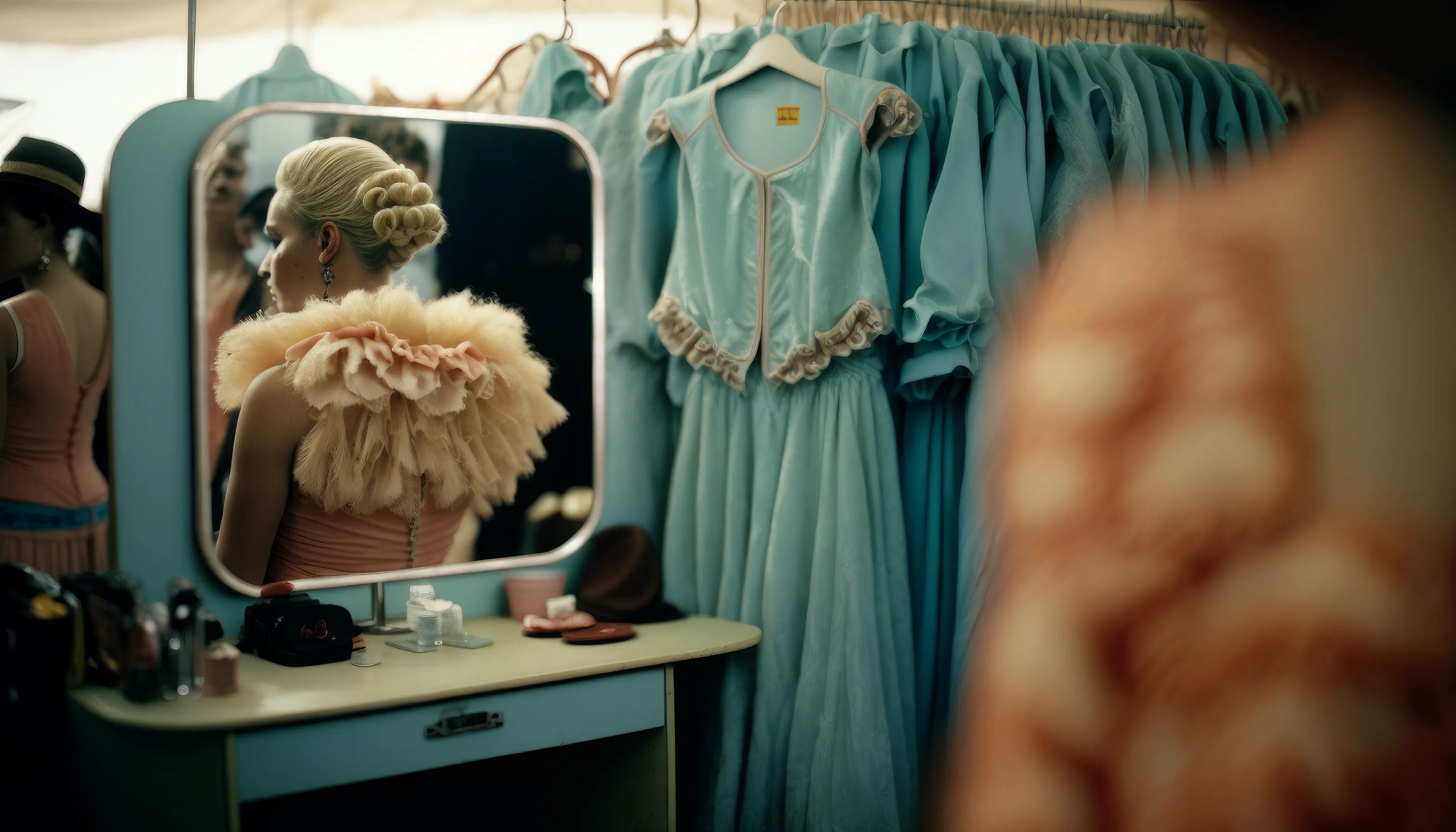 County Fair - AI Nostalgia captures the feeling of being at a Midwest country fair as a child in the 1980s, with its mix of fun and joy, weirdness and incredibility.

I intentionally kept post-prompt editing to a minimum to allow the strangeness and quirks of AI to come through, providing a historical look at what MidJourney was like during this particular time with these specific circumstances.

At the county fair, children often saw things that were nearly unbelievable, so the weirdness and wonder that shows up in these pieces strangely matches my childhood perception.

Midjourney V4  
Topaz upscale for size  
3136 x 1792 pixels

Pop Punk