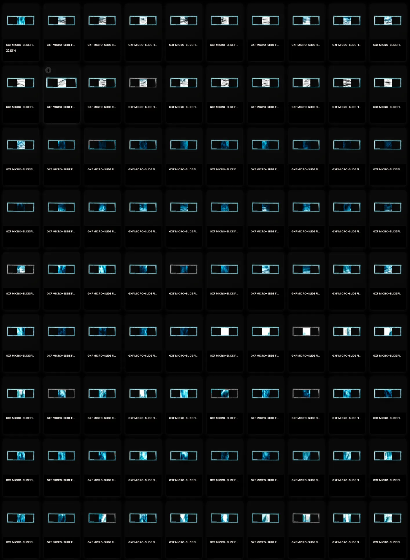 Hybrid GXF Micro-slide Negative contact sheet for community claim. Airdropping to all collectors who have claimed their NFT from the physical slide.  Anyone whom wants to be on my collector's list & doesn't hold this physical, or any NFT of mine make sure to collect at  least one of these to be on my list.  This open edition connects my community virtually & IRL alongside my main Handprint 1/1 on SuperRare, viewable at  https://superrare.com/artwork-v2/handprint-29865