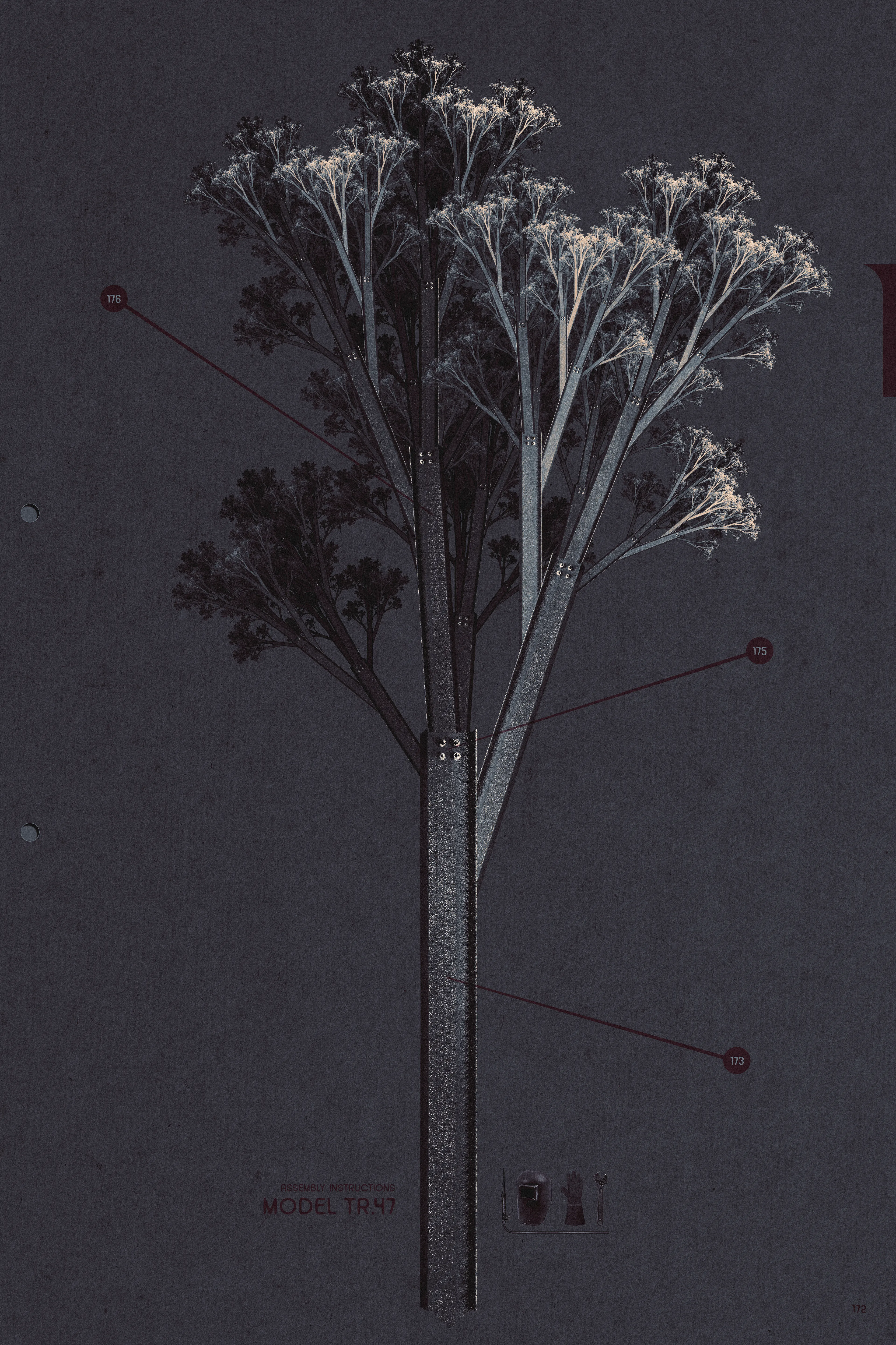 Steel Tree Catalog, 2067/68 Collection - Page 172.  
Artist: Luiz André Gama - Series: Centauromachy - Date: 2023 - Size: 4724x7087px