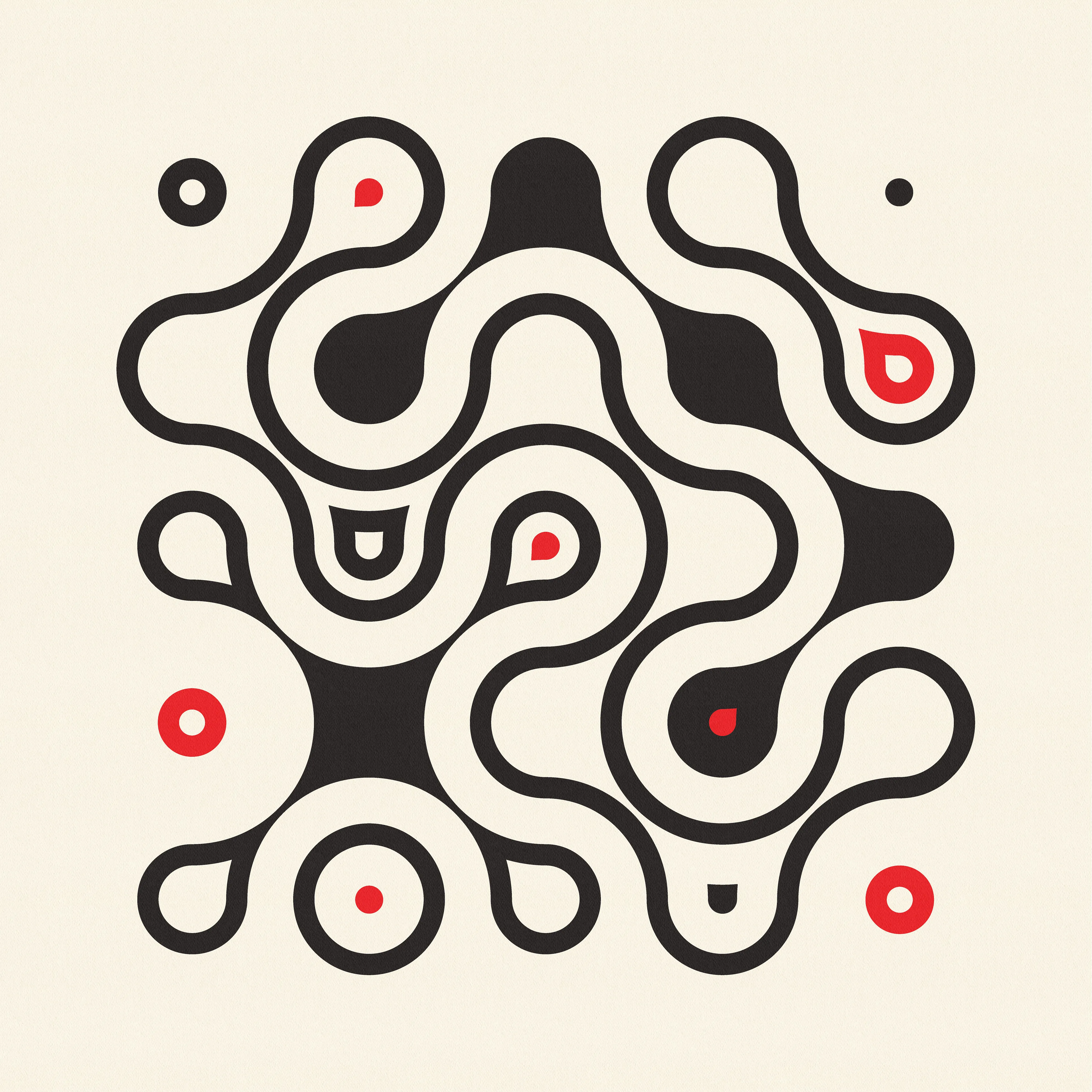 Invocation 00 - Sigil 01

Generative | Flexible Algorithm
JS | SVG | JPG | Ink on paper

As a designer, we are trained to master our tools, taking control over our relationship with technology.

Generative methods and random variables introduced into the design process tends to replace mastery with dialogue. This series depicts the outcomes of that dialogue.

Digital: 4000x 4000h px | High Resolution JPG.

Plot: On request you will receive a 420mm x 420mm plot of this artwork (1 of 1).
Generative art using JS.