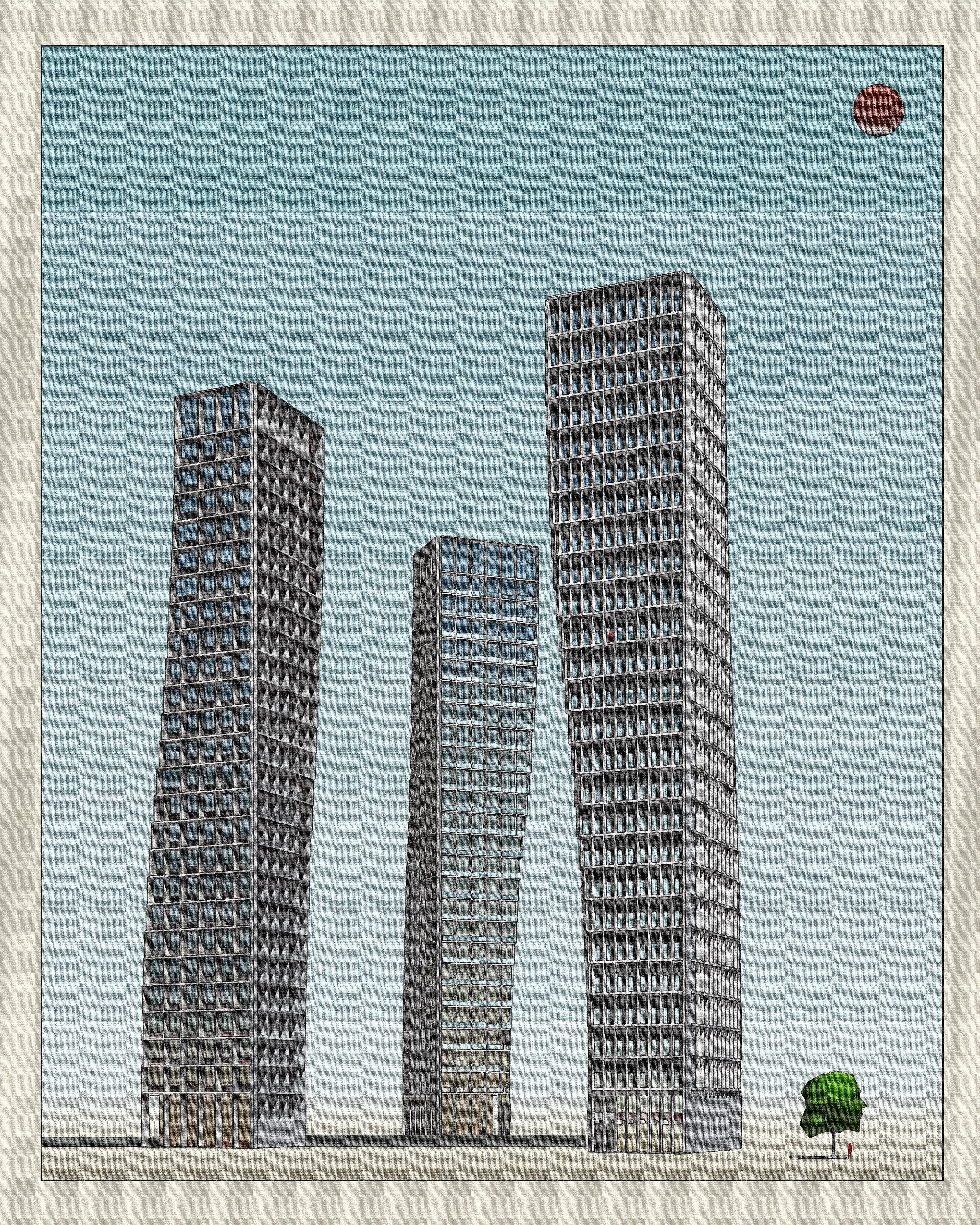 the Solitary 321#007 by gelo

" The Solitary 321 (TS321) " has been growing from the " Floating World.” The composition of 3x buildings, 2x Lonely Guys, and 1x tree has exaggerated the solitary of the scene unexpectedly.

As same as the “ Floating World” series, " the Solitary 321" is a collection of past architecture projects of mine in view of art.

Art + Architecture by gelo

4000px x 5000px
Format PNG