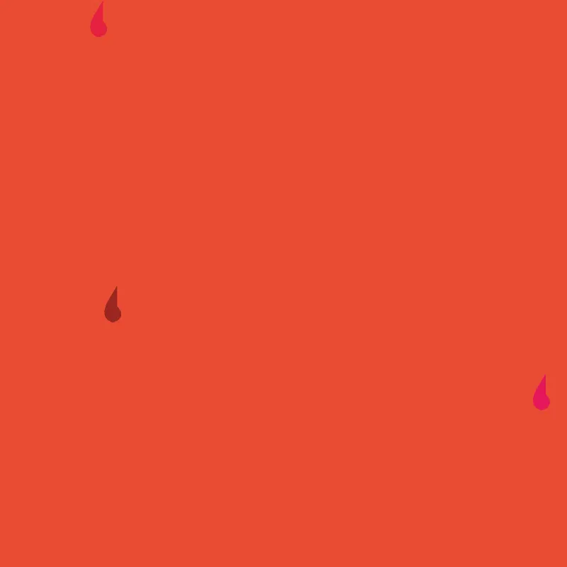 3 Carbon RainDrops on an orange canvas.