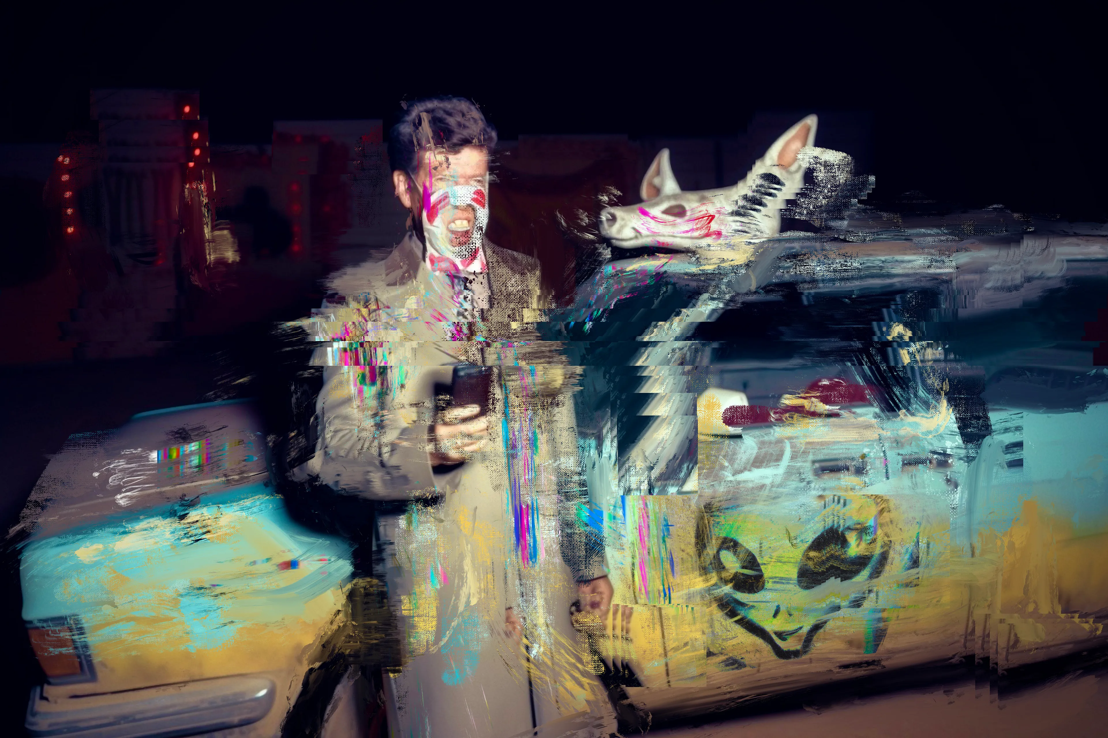 Norman Harman has strayed further & further from the motel to pluck the outgrowths of the glitched & morphic wastelands of SIGHTSEERS and offer it to collectors as the exclusive Perimeter Town set. 

SIGHTSEERS, Norman Harman's first serial collection, created a world that goes to the roots of both the cryptoart movement and of humanity's current historical crossroads. Based on the sightseers who came to watch the nuclear bomb tests that took place in the desert outside of Las Vegas during the 1950s, the landscape is populated with blithely doomed figures. Against this backdrop, Harman invokes the cataclysmic potential of a new technological frontier: AI. 

Perimeter Town is the result of Harman's work in the months following SIGHTSEERS, a boutique set that reveals the refined emergences on the perimeter of the SIGHTSEERS world.