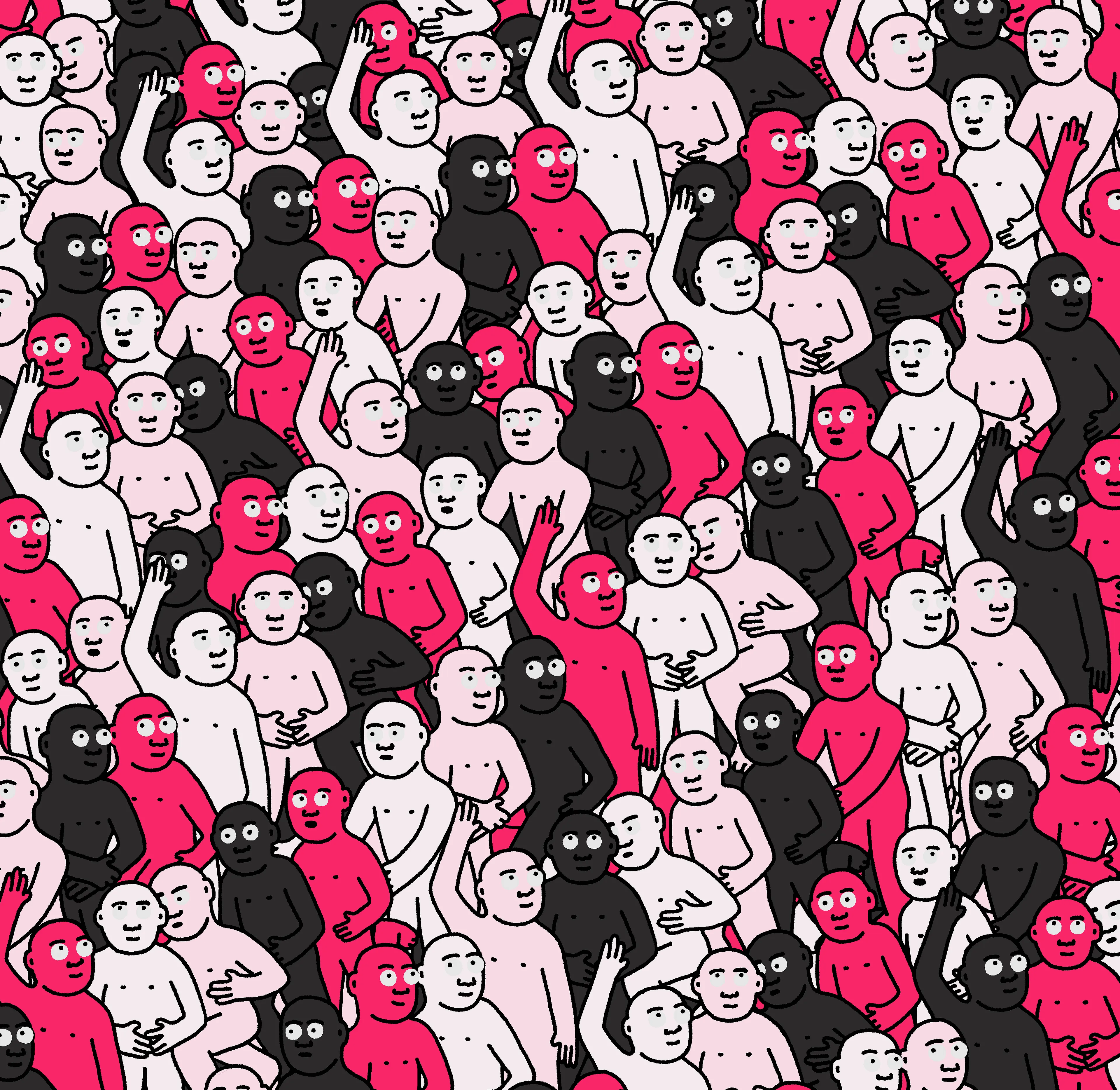 "Crowd" is an infinite-supply generative art collection by Creature World, composing Creatures of every color into endless unique combinations, created over the course of only 24 hours