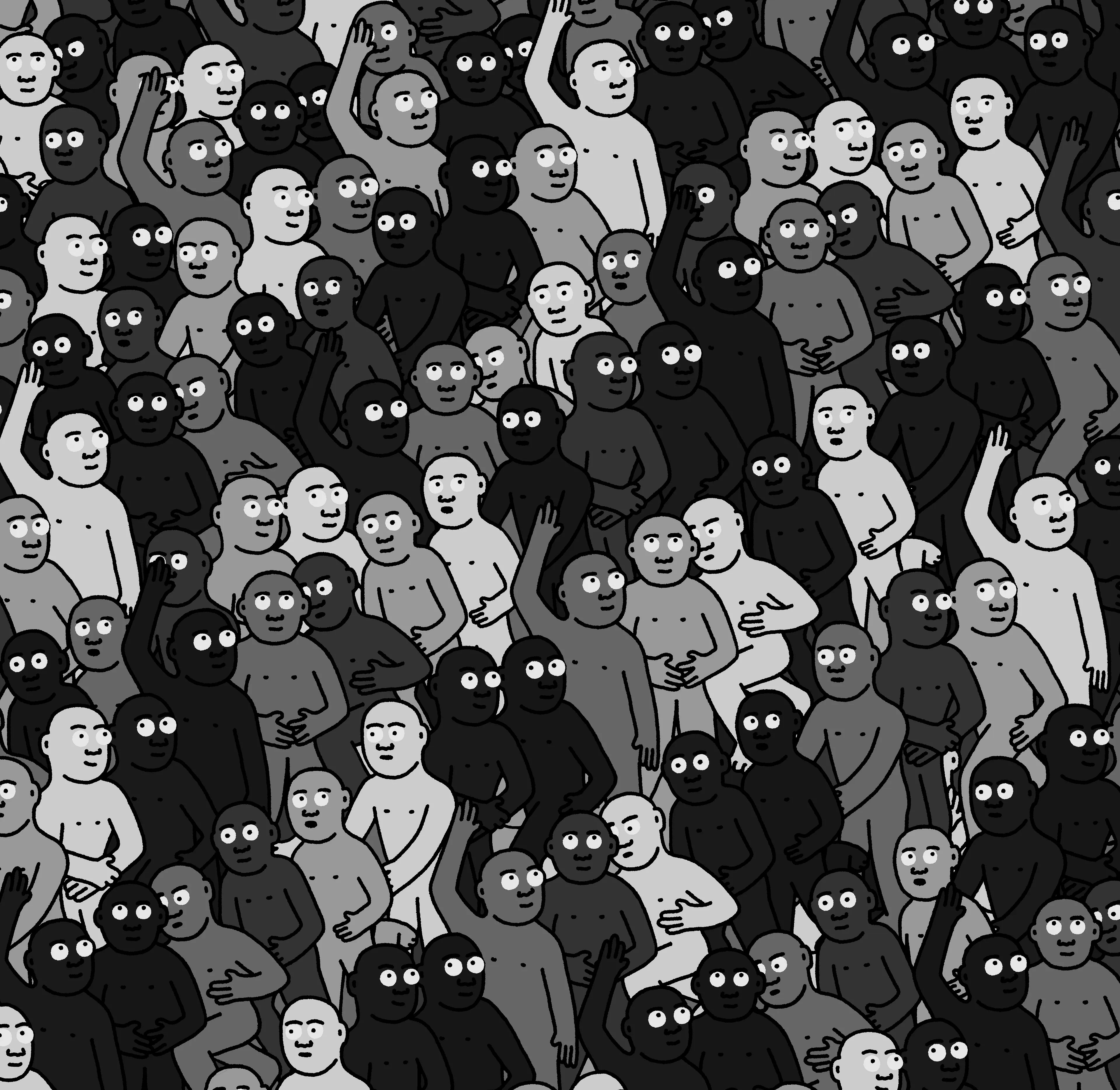 "Crowd" is an infinite-supply generative art collection by Creature World, composing Creatures of every color into endless unique combinations, created over the course of only 24 hours