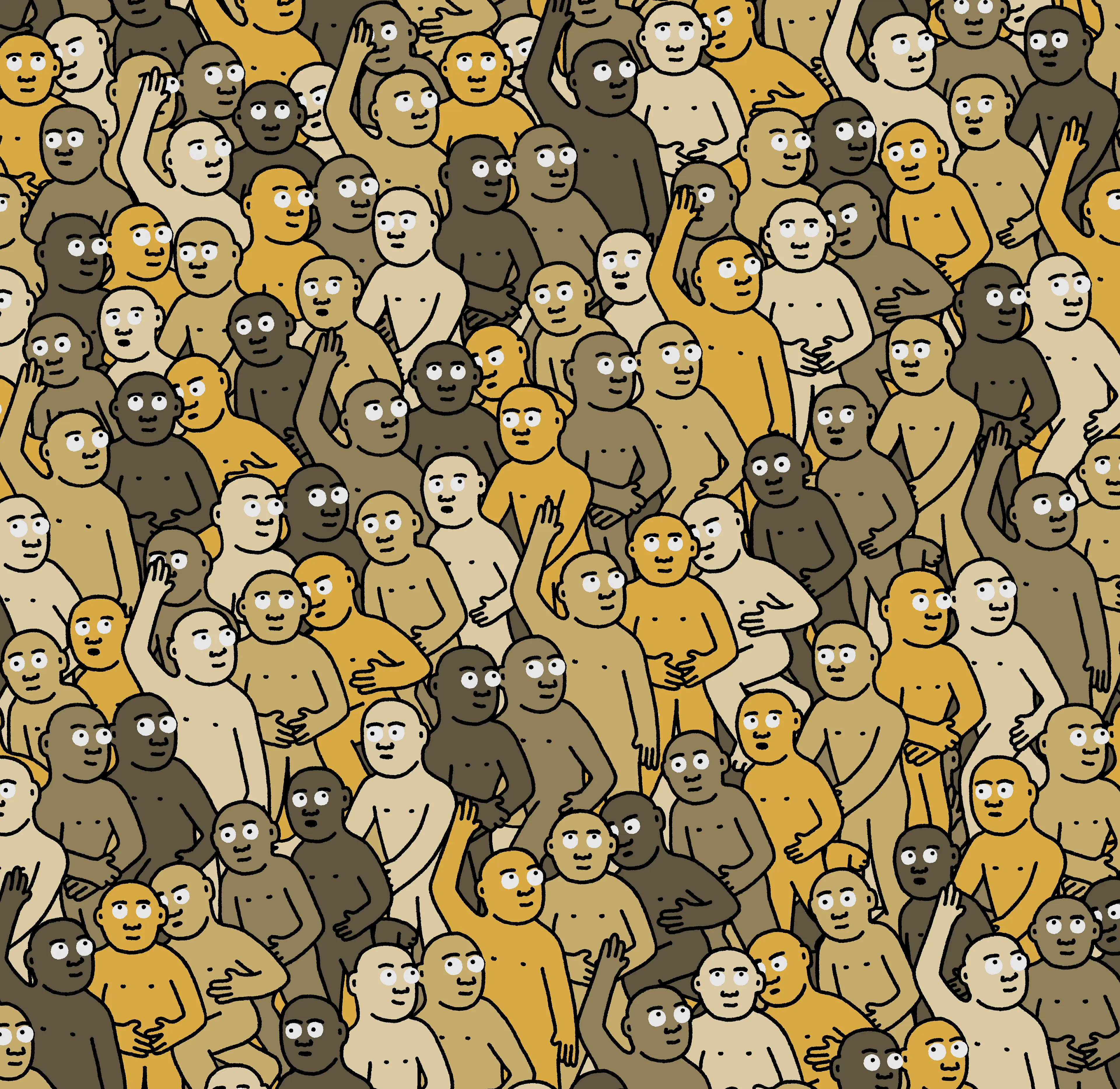 "Crowd" is an infinite-supply generative art collection by Creature World, composing Creatures of every color into endless unique combinations, created over the course of only 24 hours