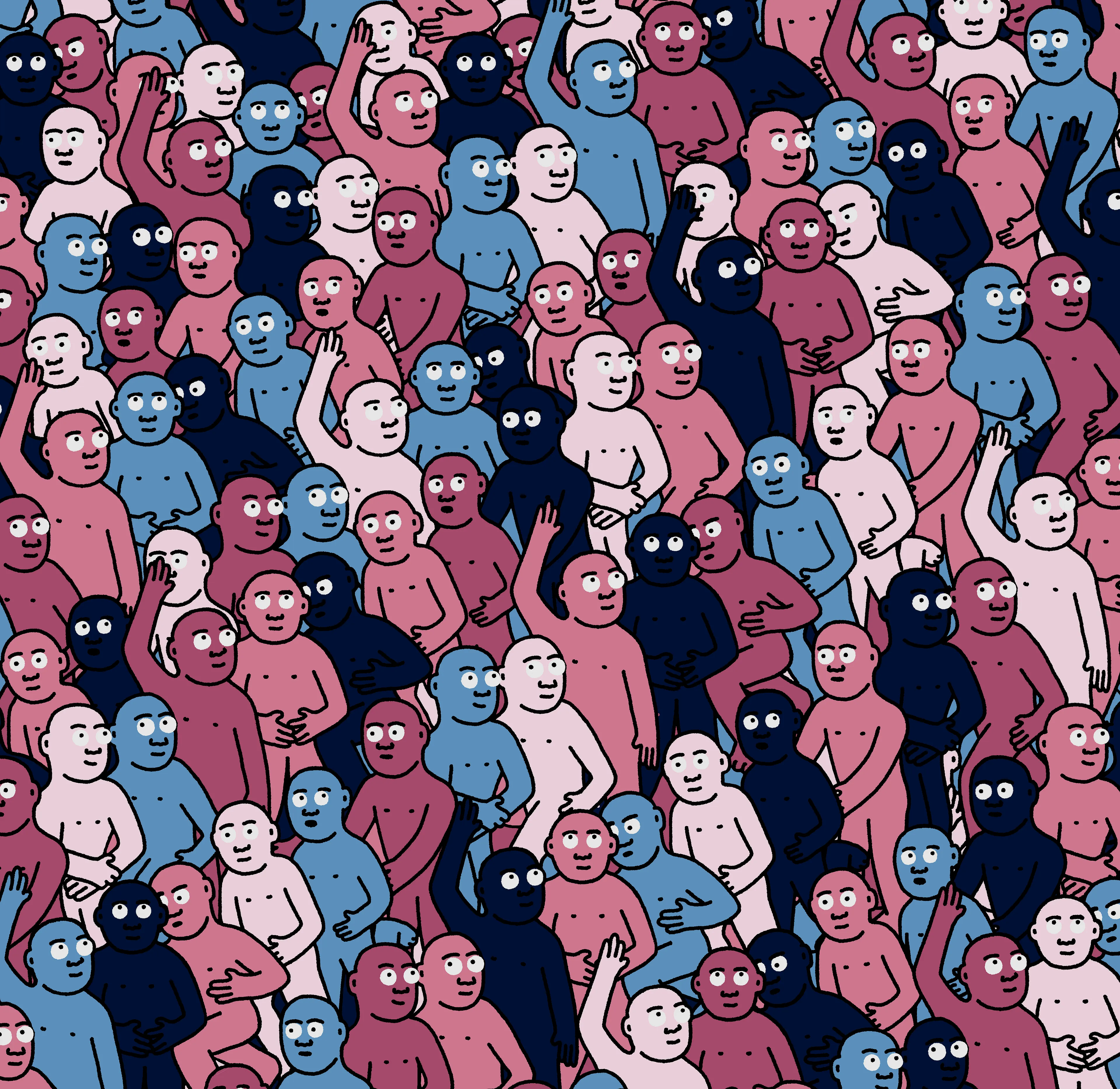 "Crowd" is an infinite-supply generative art collection by Creature World, composing Creatures of every color into endless unique combinations, created over the course of only 24 hours