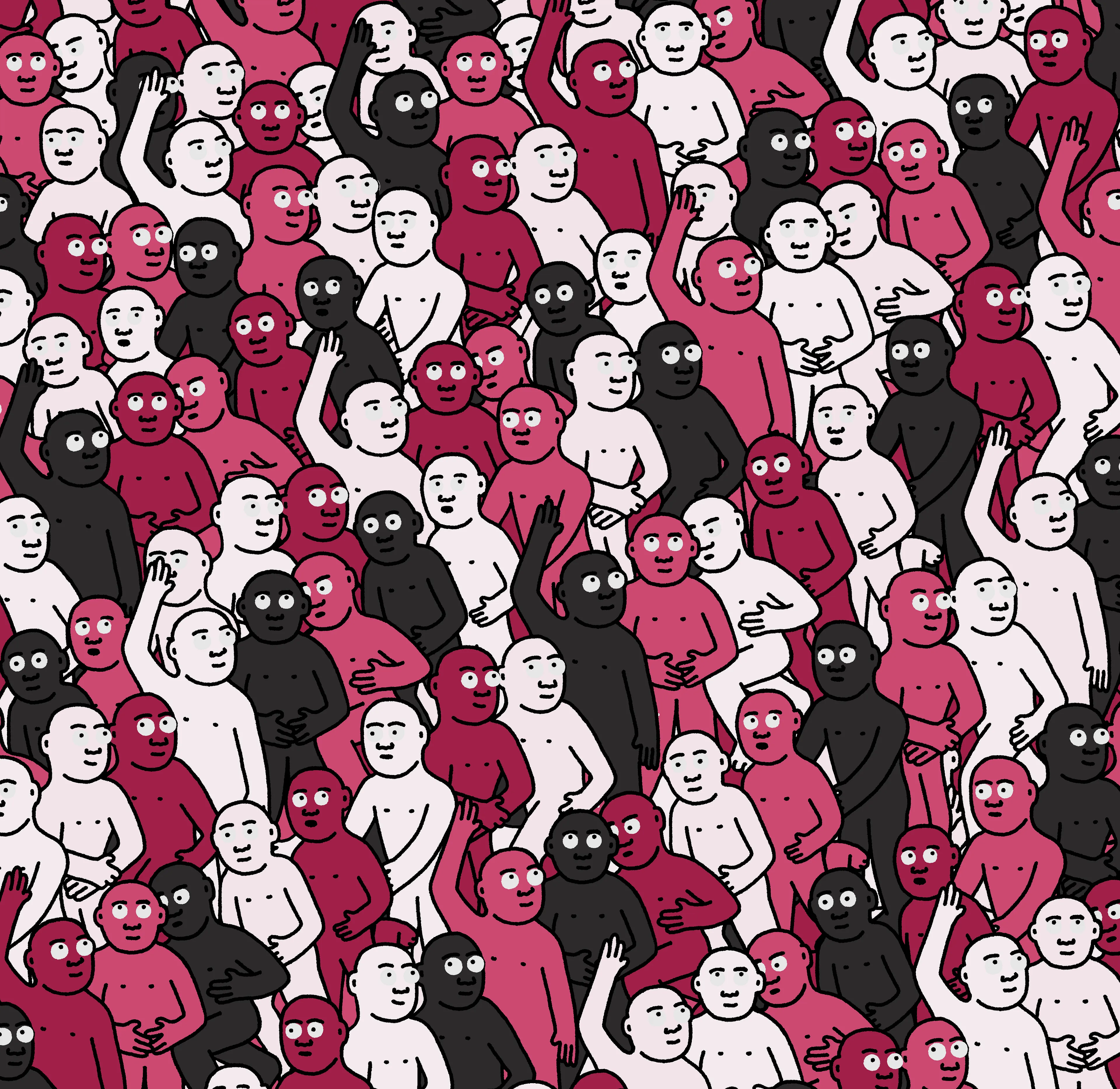 "Crowd" is an infinite-supply generative art collection by Creature World, composing Creatures of every color into endless unique combinations, created over the course of only 24 hours