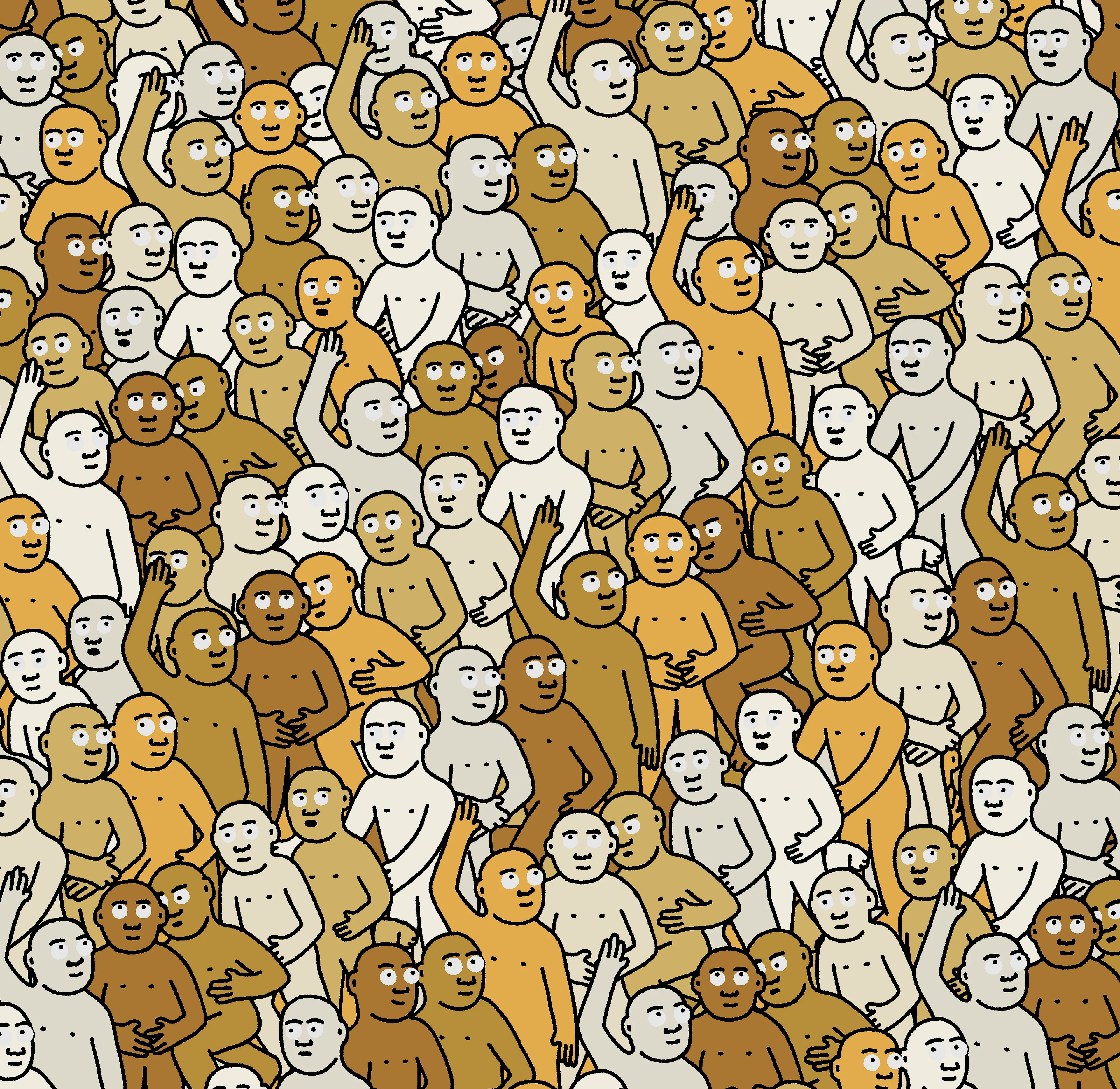 "Crowd" is an infinite-supply generative art collection by Creature World, composing Creatures of every color into endless unique combinations, created over the course of only 24 hours