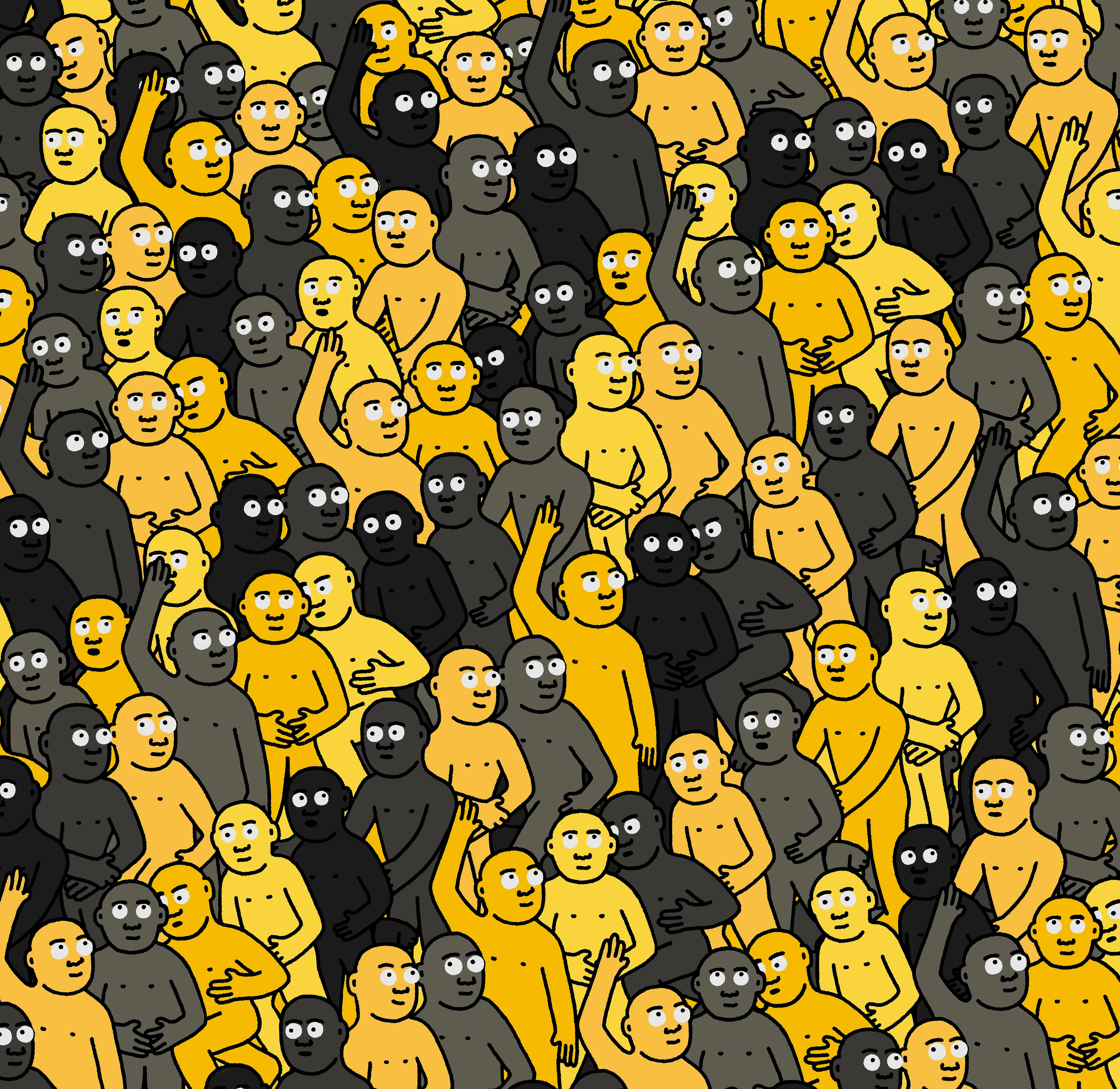 "Crowd" is an infinite-supply generative art collection by Creature World, composing Creatures of every color into endless unique combinations, created over the course of only 24 hours
