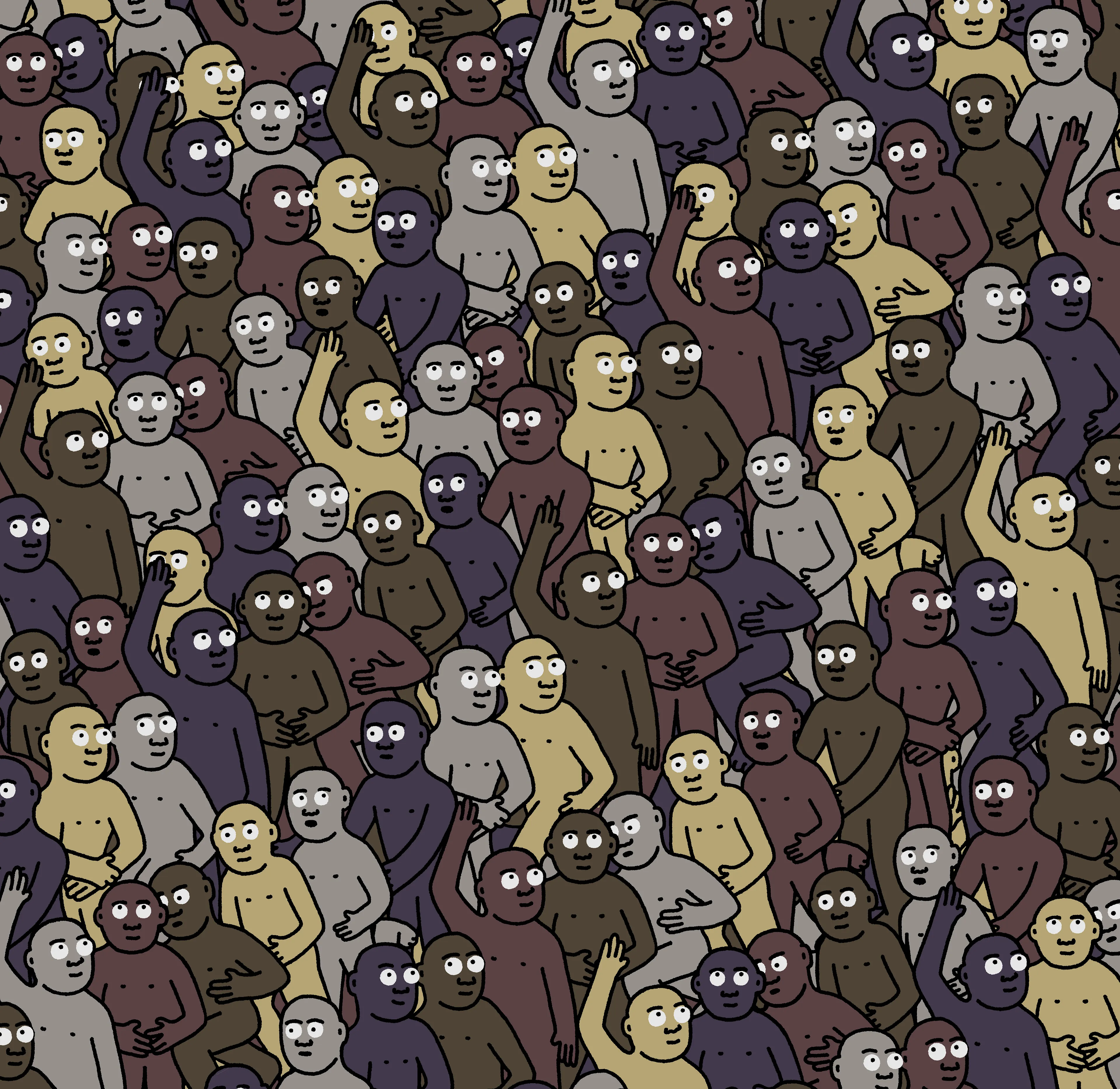 "Crowd" is an infinite-supply generative art collection by Creature World, composing Creatures of every color into endless unique combinations, created over the course of only 24 hours