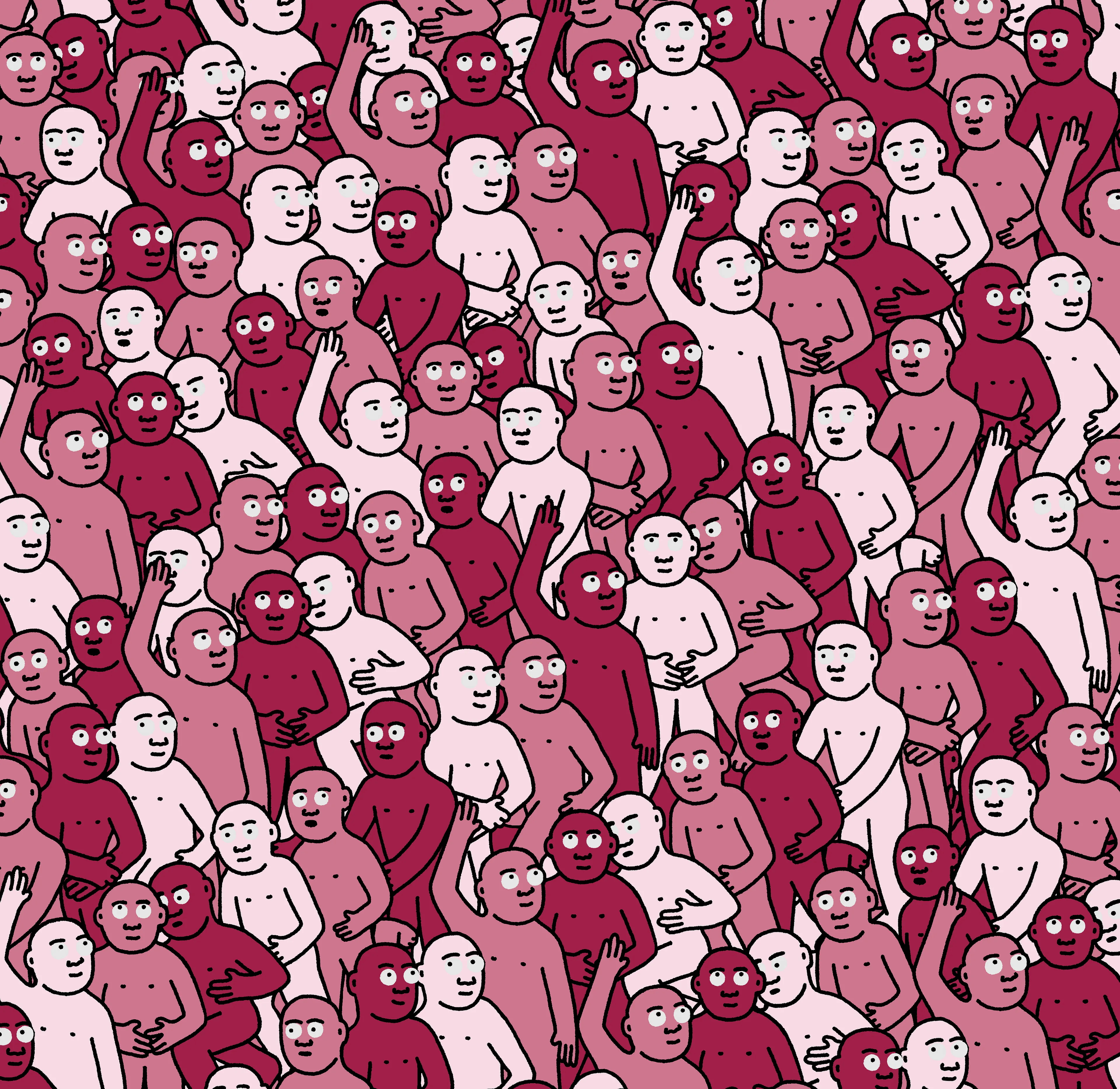 "Crowd" is an infinite-supply generative art collection by Creature World, composing Creatures of every color into endless unique combinations, created over the course of only 24 hours