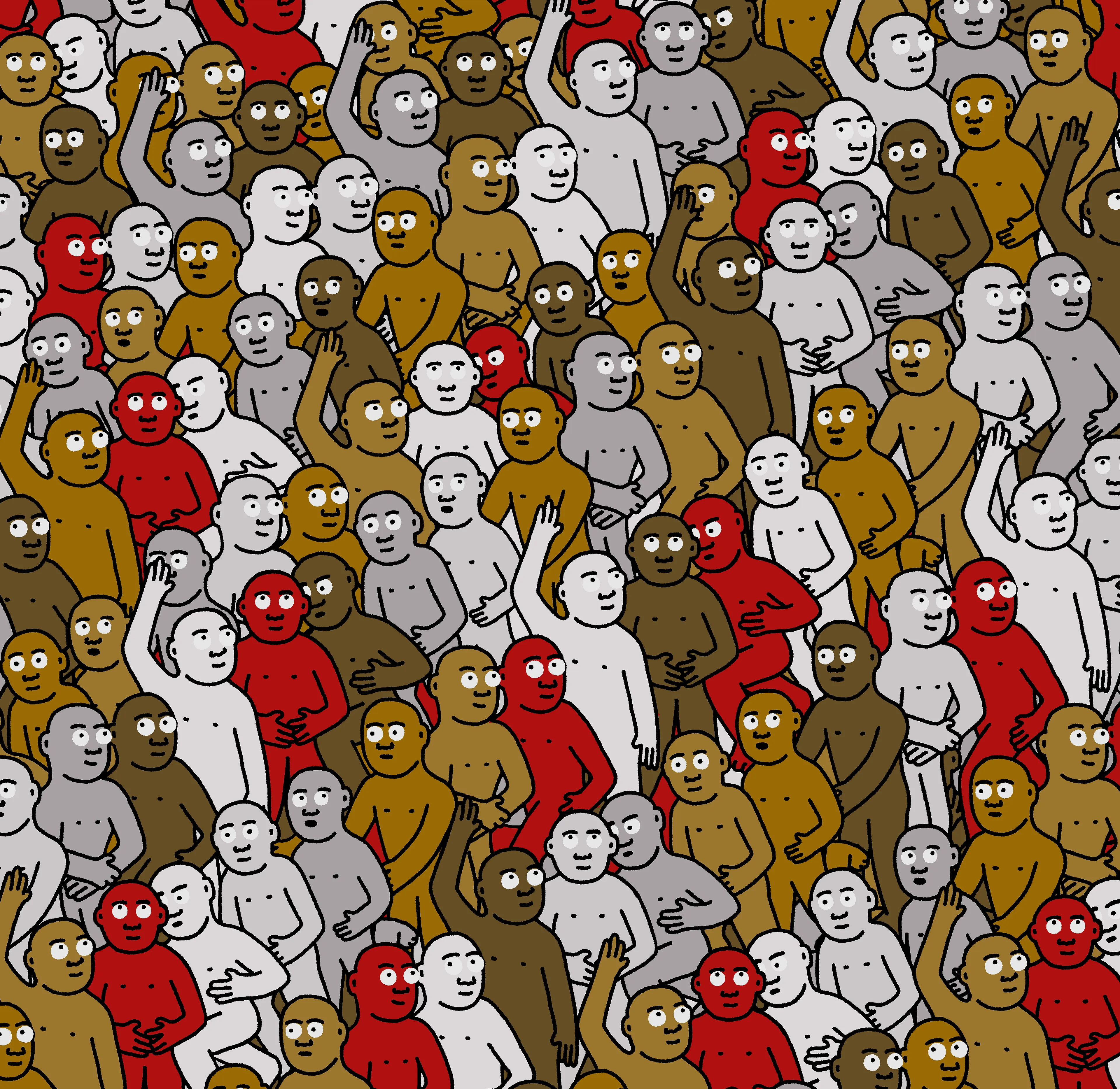 "Crowd" is an infinite-supply generative art collection by Creature World, composing Creatures of every color into endless unique combinations, created over the course of only 24 hours