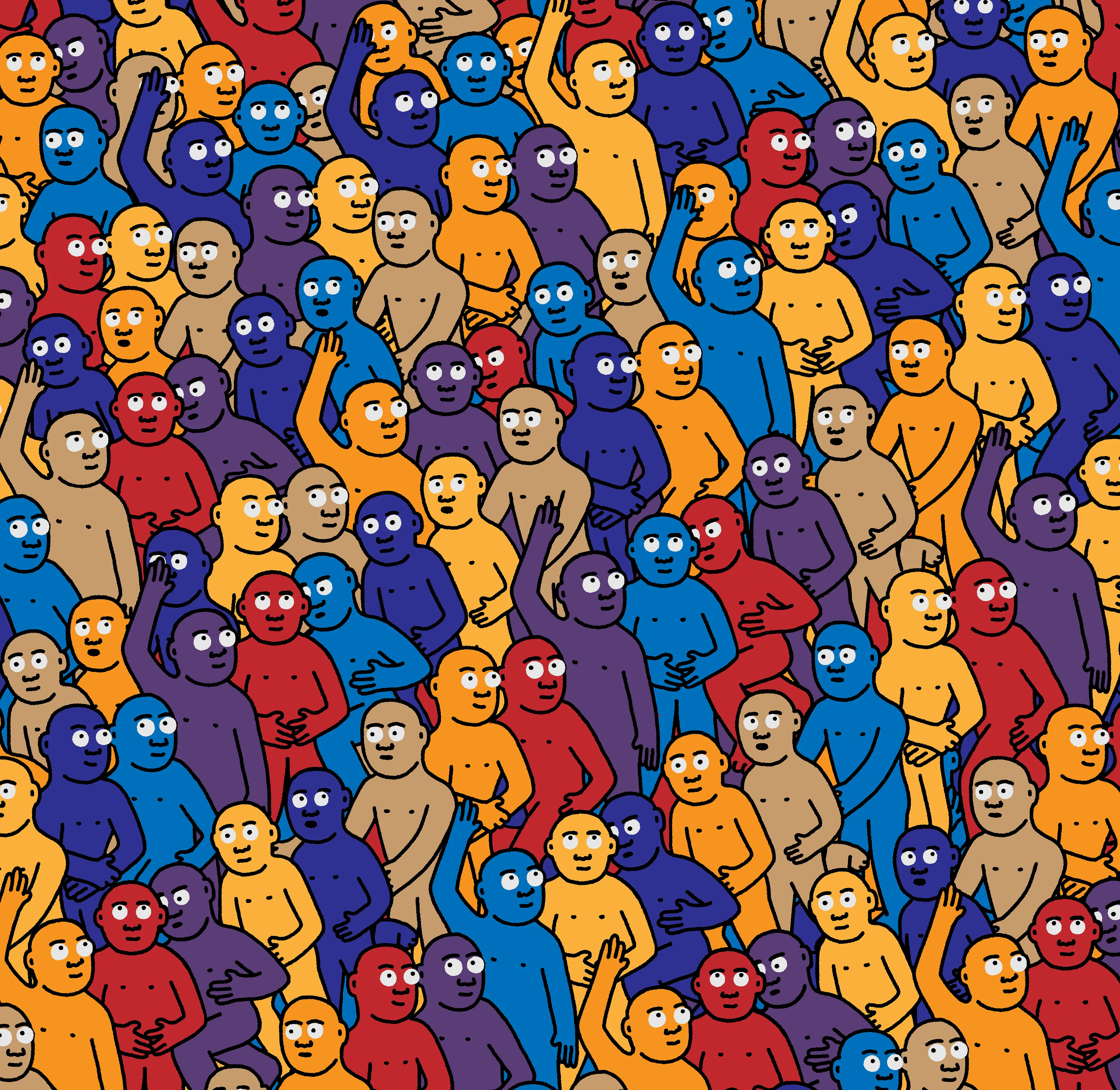 "Crowd" is an infinite-supply generative art collection by Creature World, composing Creatures of every color into endless unique combinations, created over the course of only 24 hours